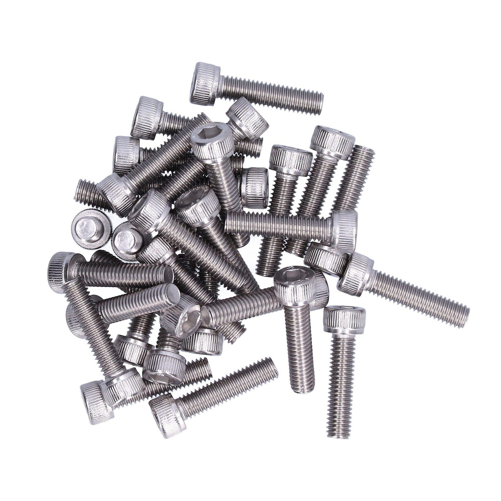 Packung Mit 30 M6x25 Innensechskantschrauben, Schrauben Aus Edelstahl 304 A2-70, Din 912-norm.