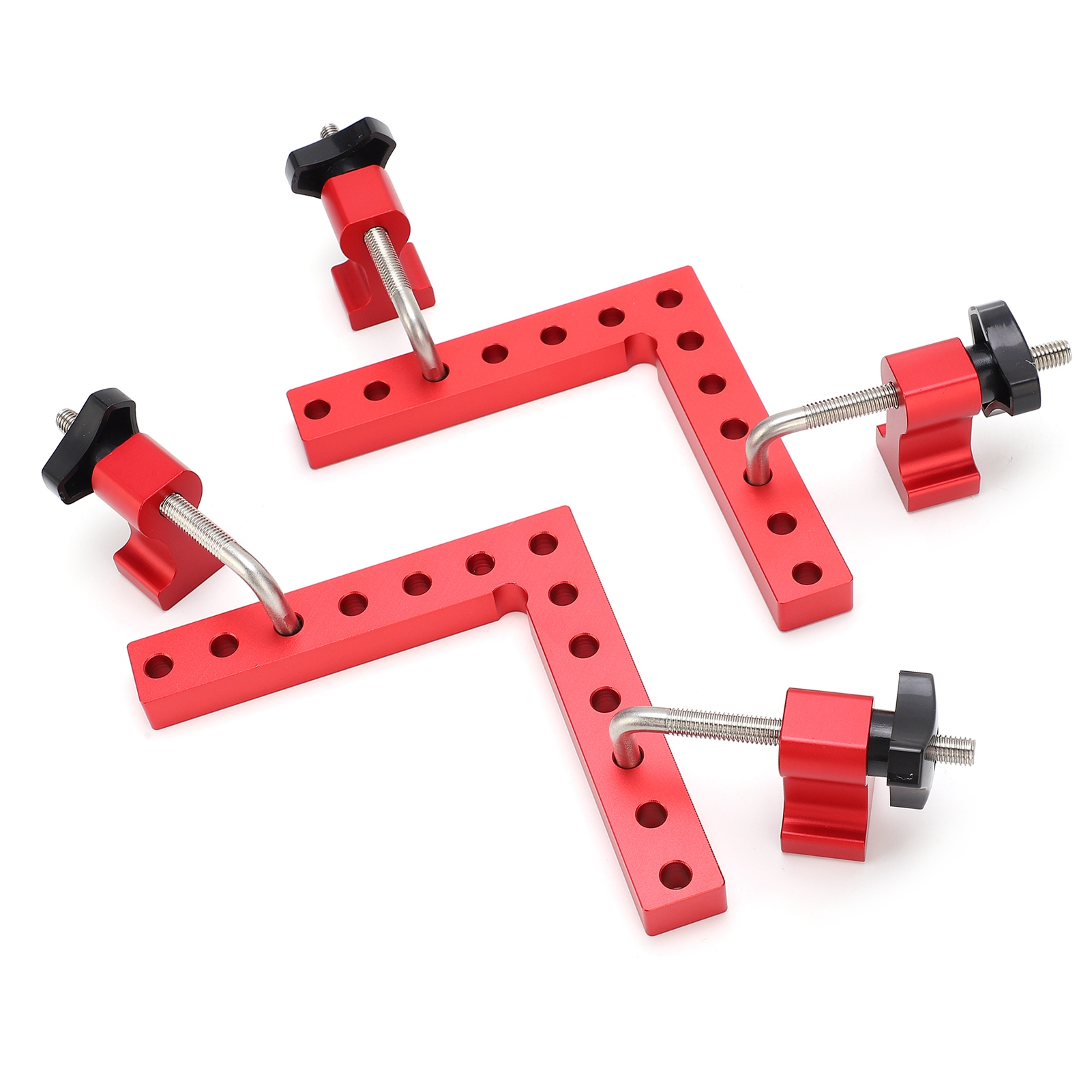 Positionierwinkel Aus Aluminium, 90°-winkelschablone, Messwerkzeug Mit Winkelklemme, 2-teiliges Set