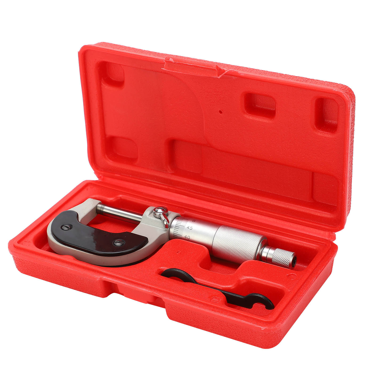 Außenmikrometer 0–25 Mm, Chrom-vanadium-stahl Mit Spannschlüssel, Präzise Durchmessermessung