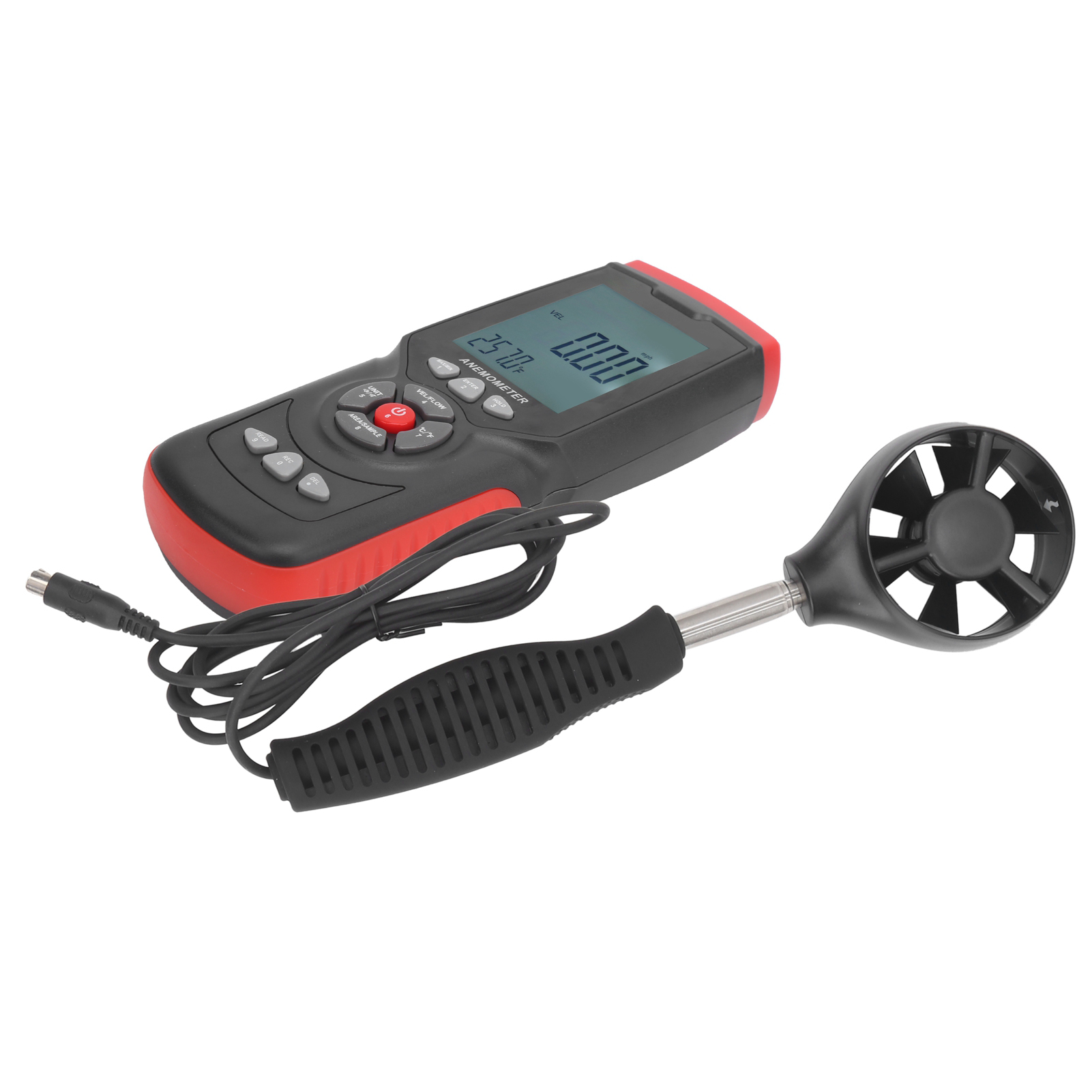 Das Industrielle Digitale Anemometer Gt8913 Misst Windgeschwindigkeit, Temperatur Und Luftfeuchtigkeit.