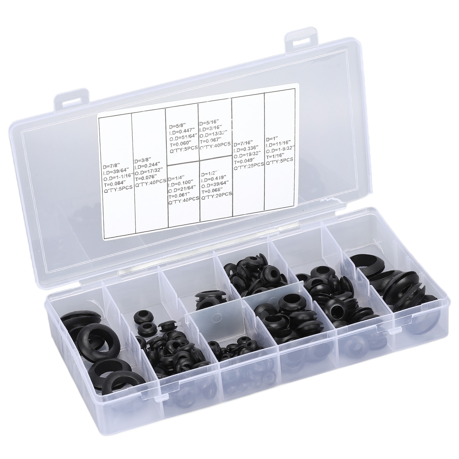Packung Mit 180 Gummitüllen, Dichtungsstopfen-set Für Trennwände, Sortiment Für Zylinder Und Ventile