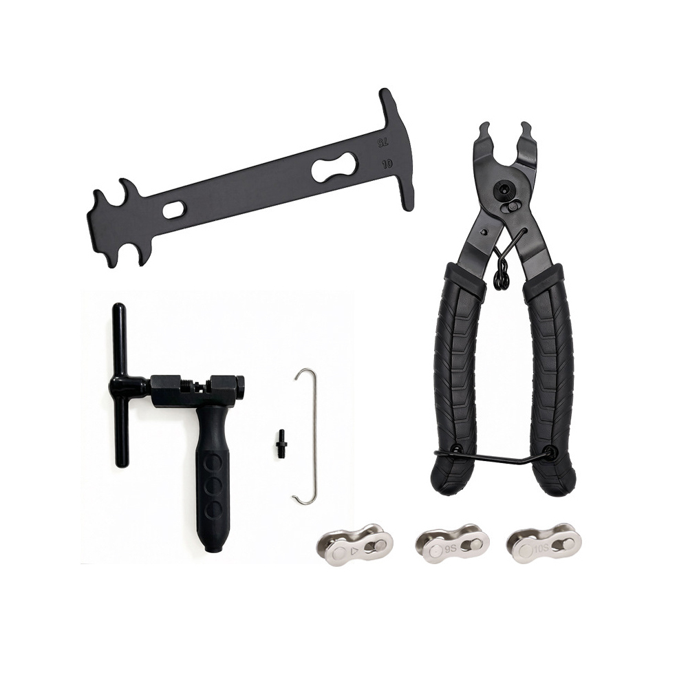 Fahrradkettenwerkzeug-set, Kettengliedreparatur Kettenzange, Kettenschneider, Kettenlehre Inklusive Für 6/7/8/9/10-fach, Mountainbike, Rennrad, Sportrad