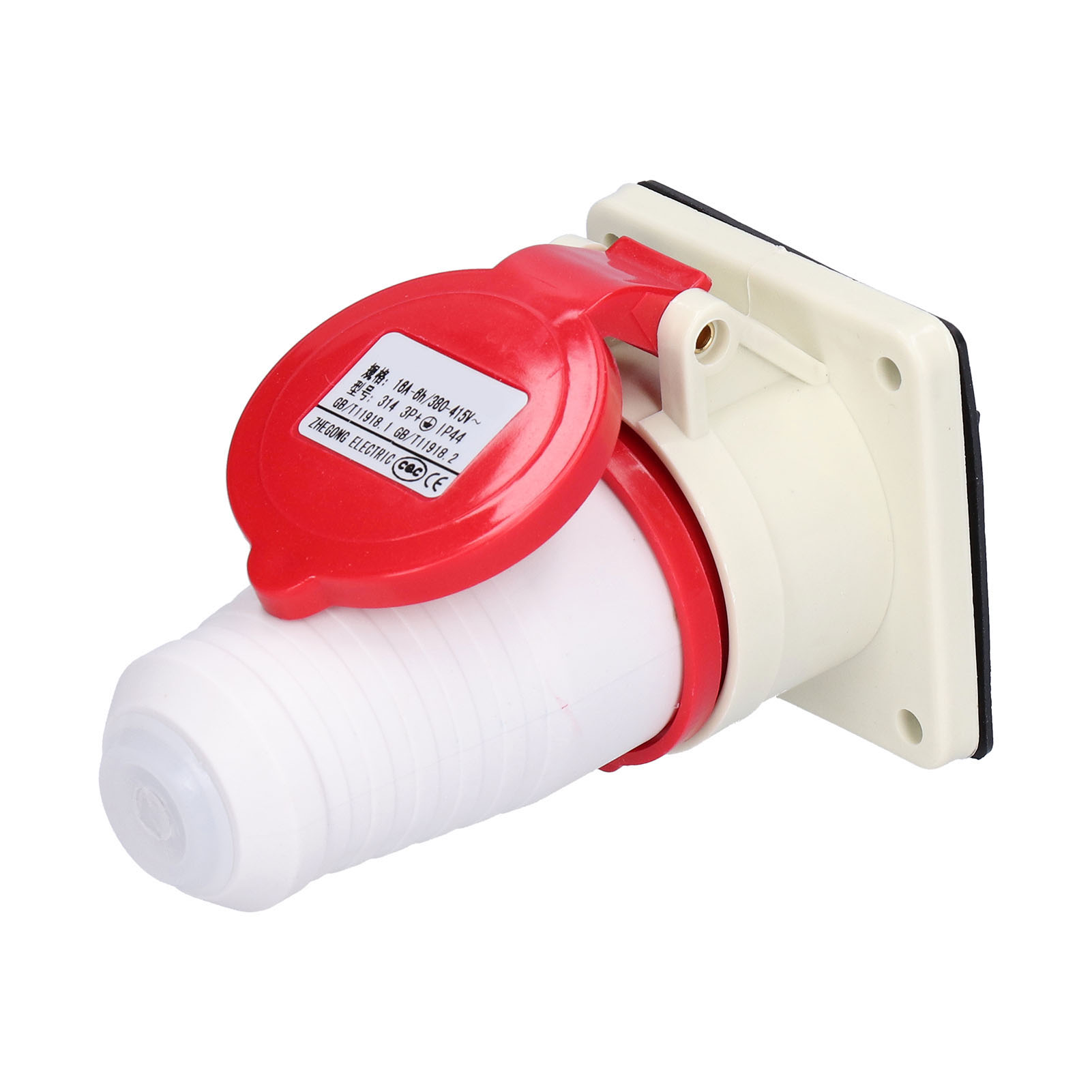 Wasserdichter 3-phasen-4-pin-stecker, 380–415 V, 16 A, 3p+e, Versenkte Buchse Und Stecker, Industrieanschluss-set
