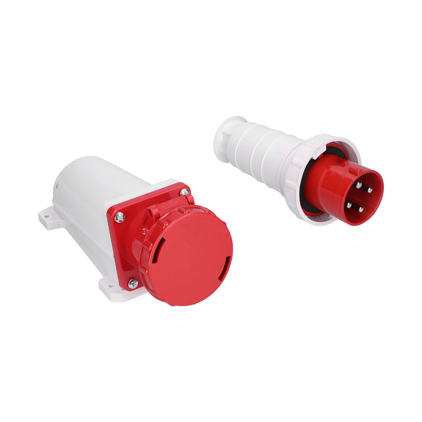 Industriestecker, Schutzart Ip67, Wasserdicht, 3-phasig, 4-polig, 63 A, 3p+e, 380–415 V