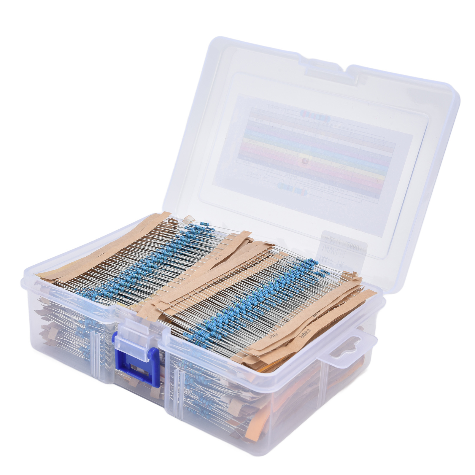 Packung Mit 2880 Legierungsfilmwiderständen, 144 Werte Von 1 Ω Bis 1 Mω, 1/4 W, Für Diy-projekte