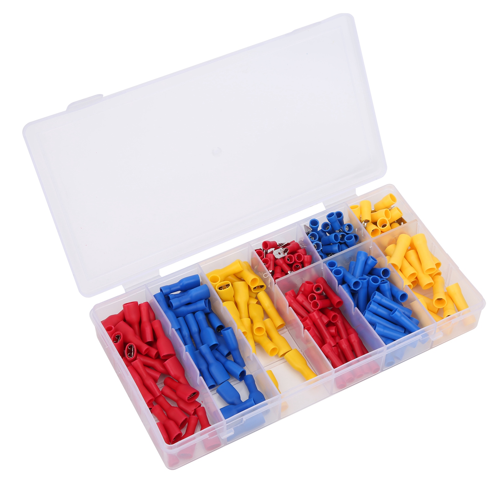 222-teiliges Set Aus Elektrischen Steckverbindern, Verschiedenen Isolierten Crimp-kabelschuhen Und Crimp-kabelklemmen