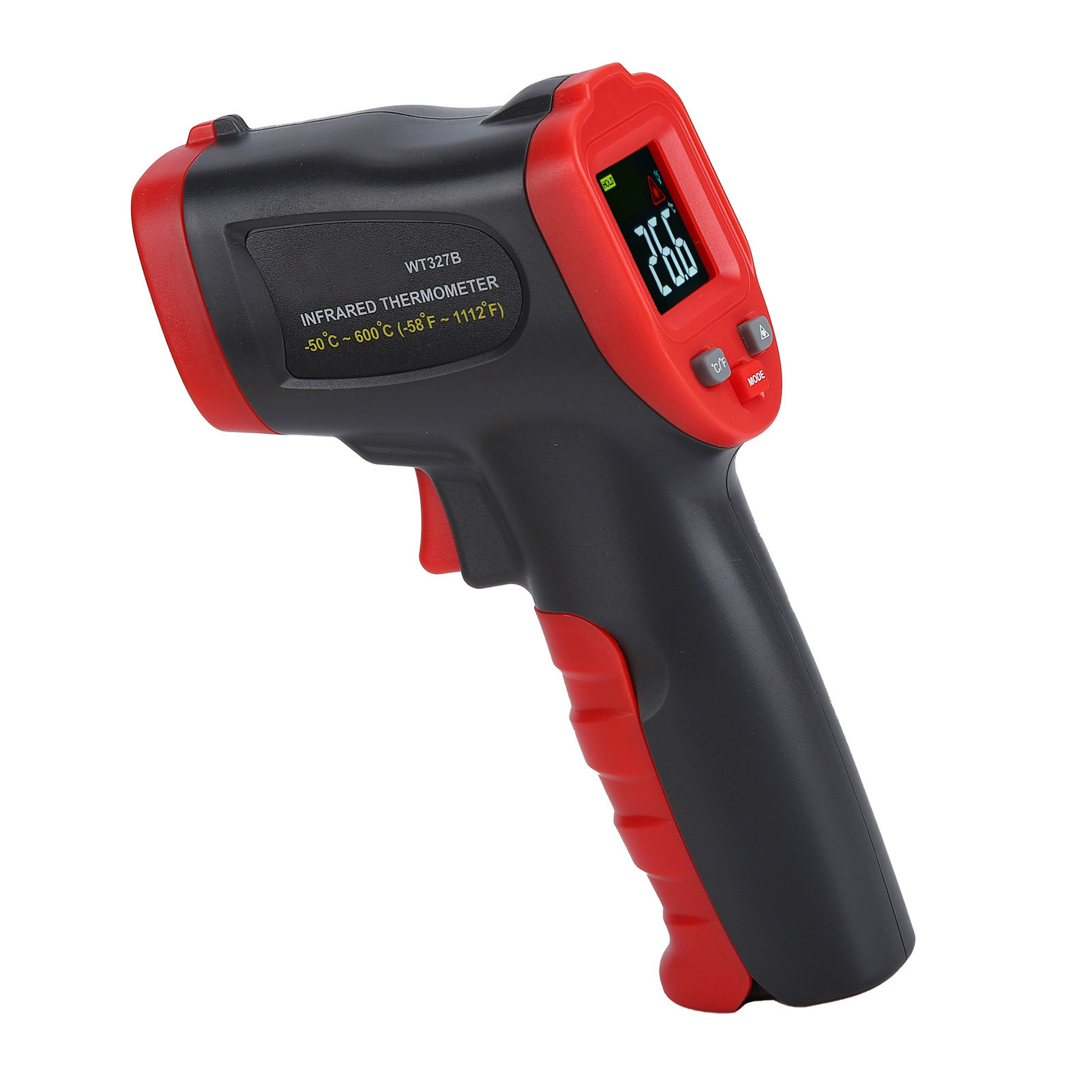Wt327b Tragbares Berührungsloses Infrarot-thermometer Mit Digitalem Lcd-display Und Laser-temperaturpistole (-50 °c Bis 600 °c)