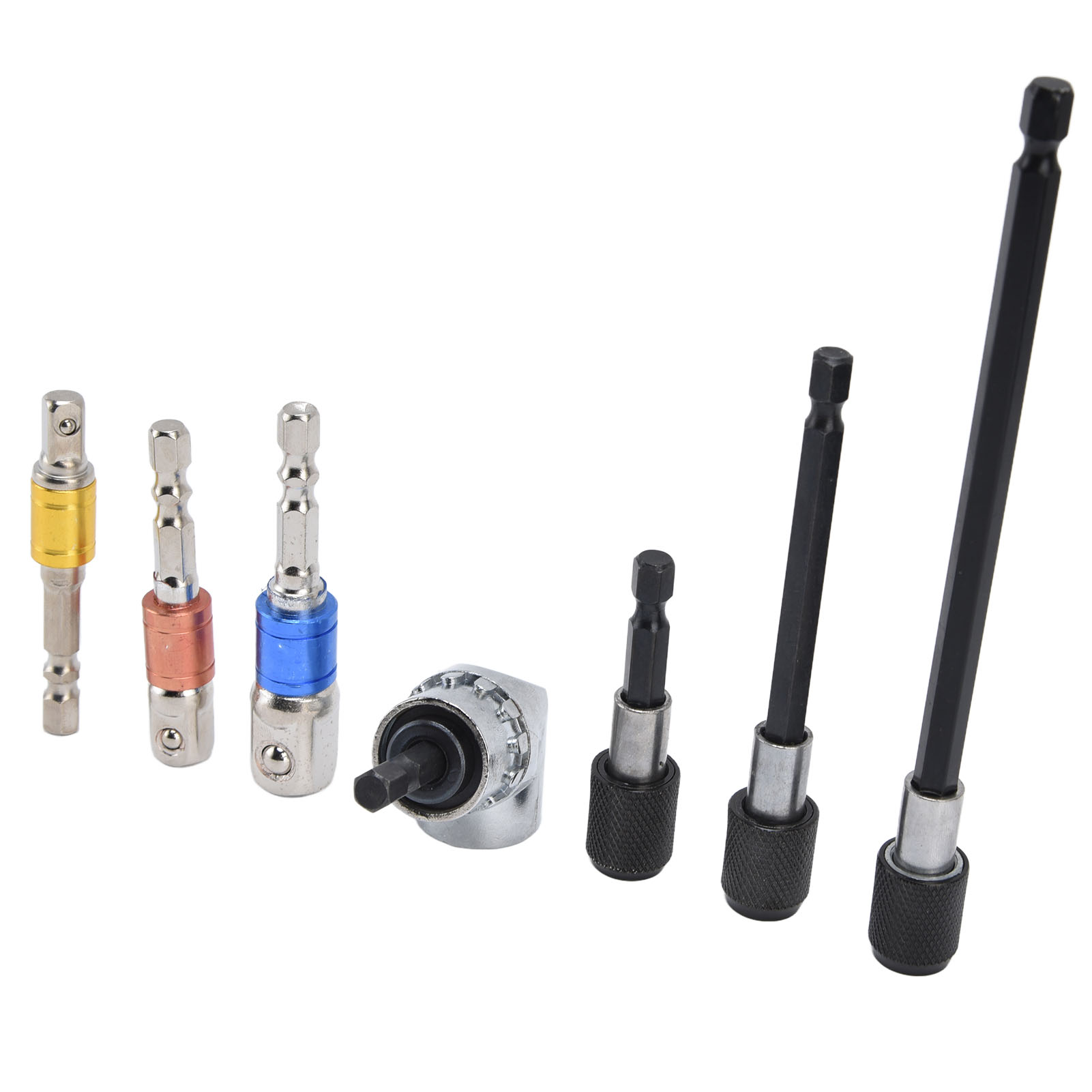 Set Mit 7 1/4-zoll-schlagschrauberbits Mit Magnetischer Verlängerung Für Bohrer Und Adapter