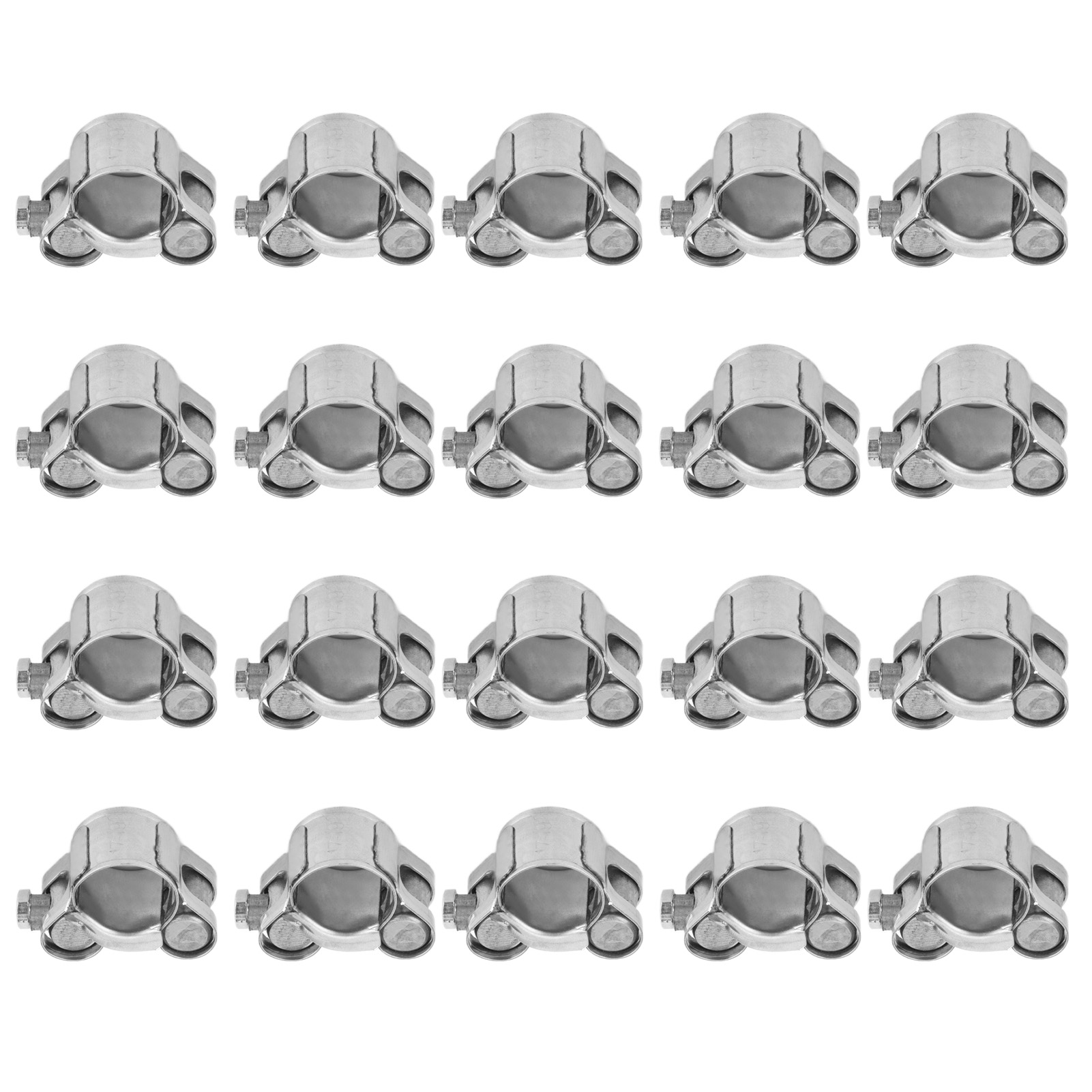20-teiliges Set Edelstahl-schlauchschellen, Korrosionsbeständig, Mini-klemmen Für Schläuche Mit 26–28 Mm Durchmesser Für Anwendungen In Der Automobil-, Chemie- Und Pharmaindustrie