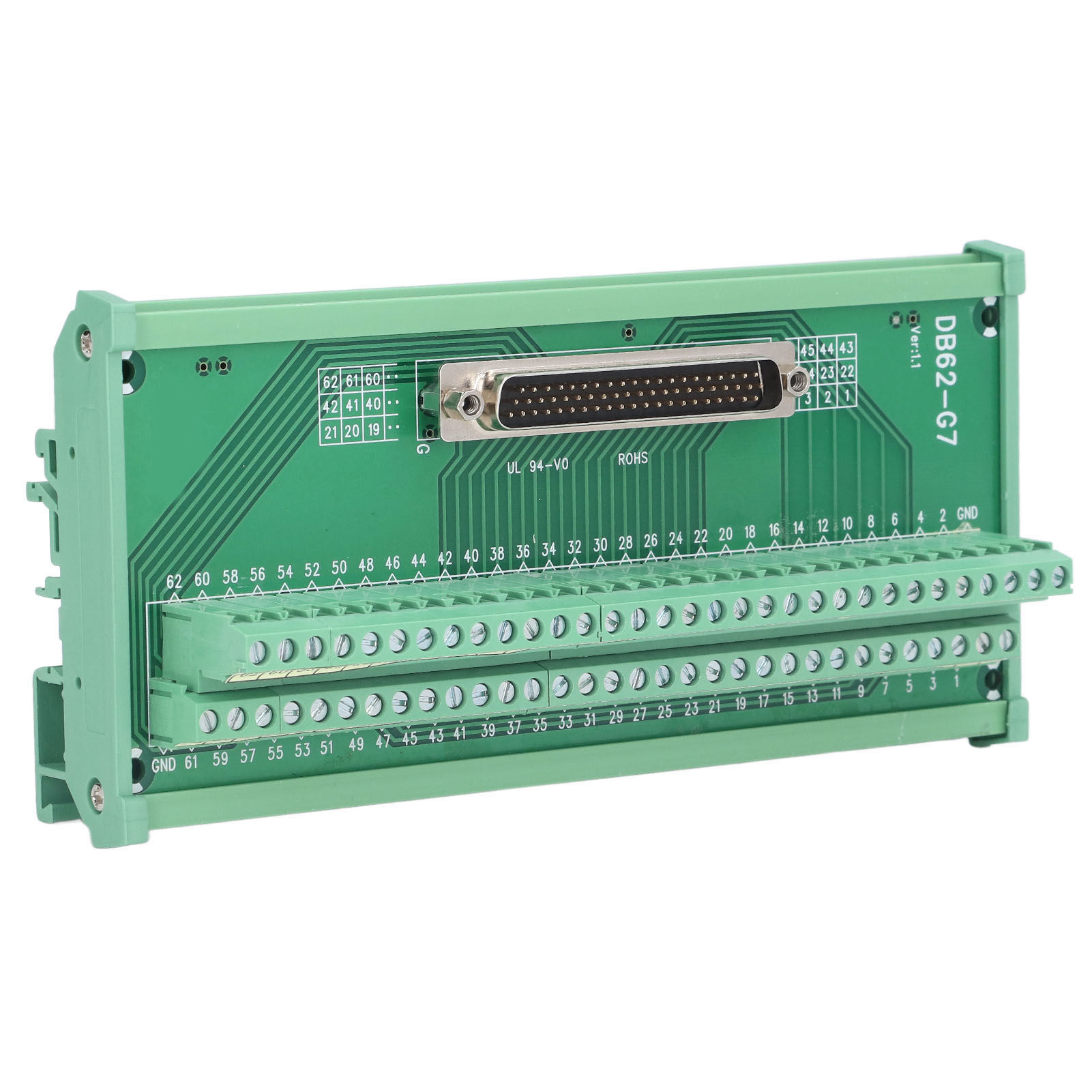 3-reihiger Stecker/buchse Schnittstellen-adapter-breakout-modul Dc 60v Db62-m7