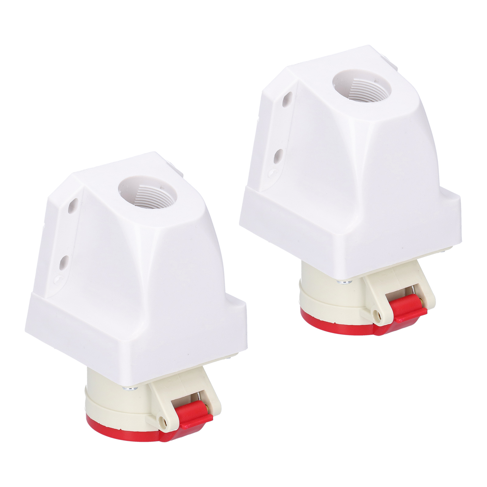 Packung Mit 2 Industriellen 4-poligen 3-phasen-feststeckverbindern Für Die Luftfahrt, 380 V–415 V, 16 A, 3p+e, Ip44