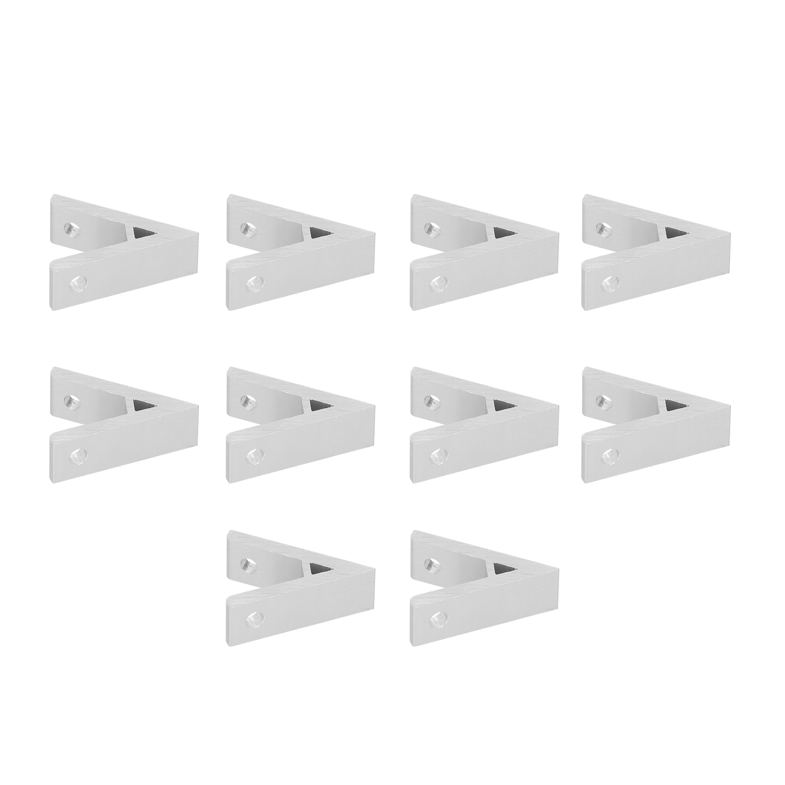 Set Mit 10 Aluminium-eckverbindern Für Industrieprofile 20x20, 30x30, 40x40, 45x45, 50x50, 60x60, 45°-winkel, Befestigungszubehör