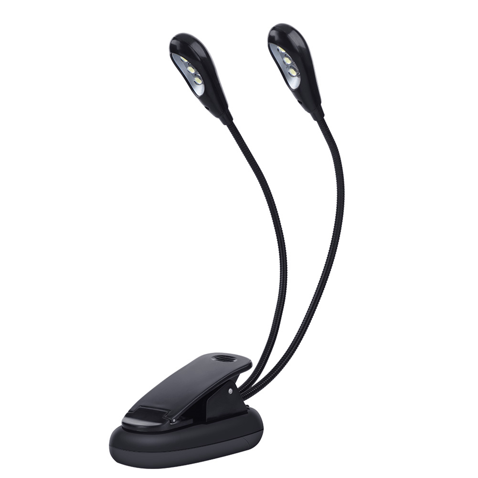 6-led-stehlampe Für Notenständer, Bücherständer, Verstellbare Doppelarmklemmen, Mini-leselampe