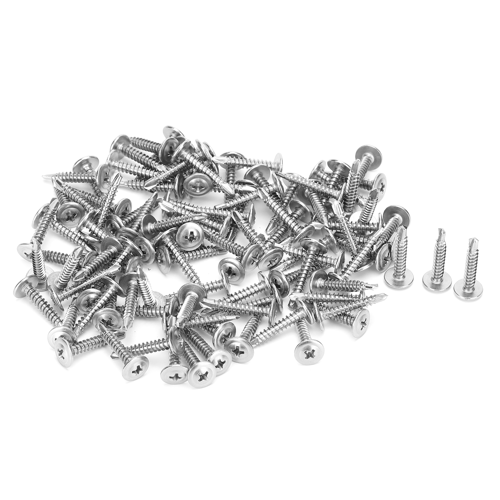 500 Selbstbohrende Blechschrauben, Edelstahl 410, M4,2 X 25 Mm, Senkkopf, Kreuzschlitzantrieb, Tiefgewinde