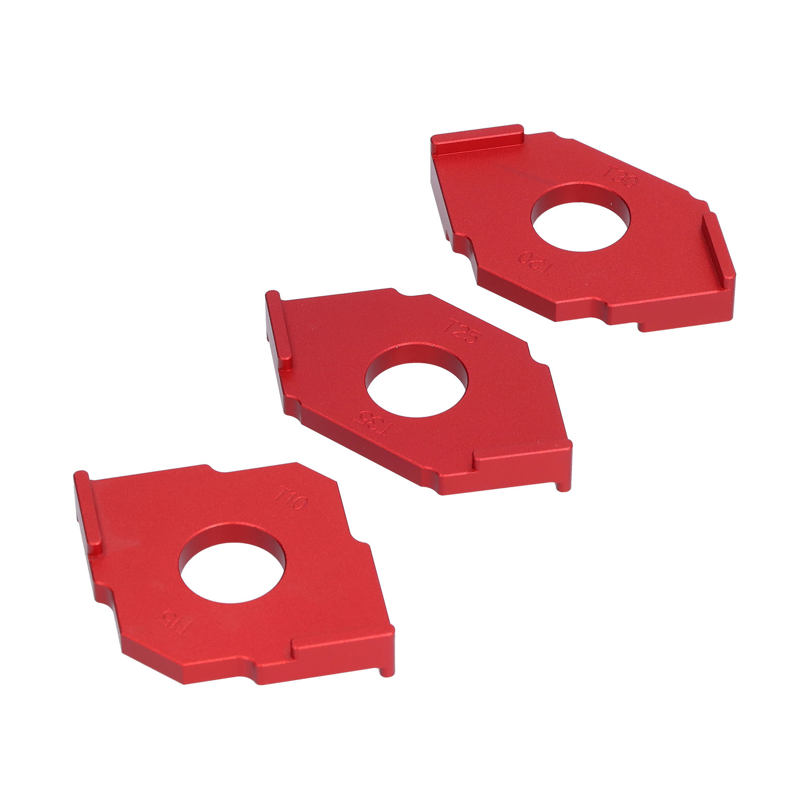 Set Mit 3 T-radius-frässchablonen, Aluminium-eckschablonen T10 T15 T20 T25 T30 T35