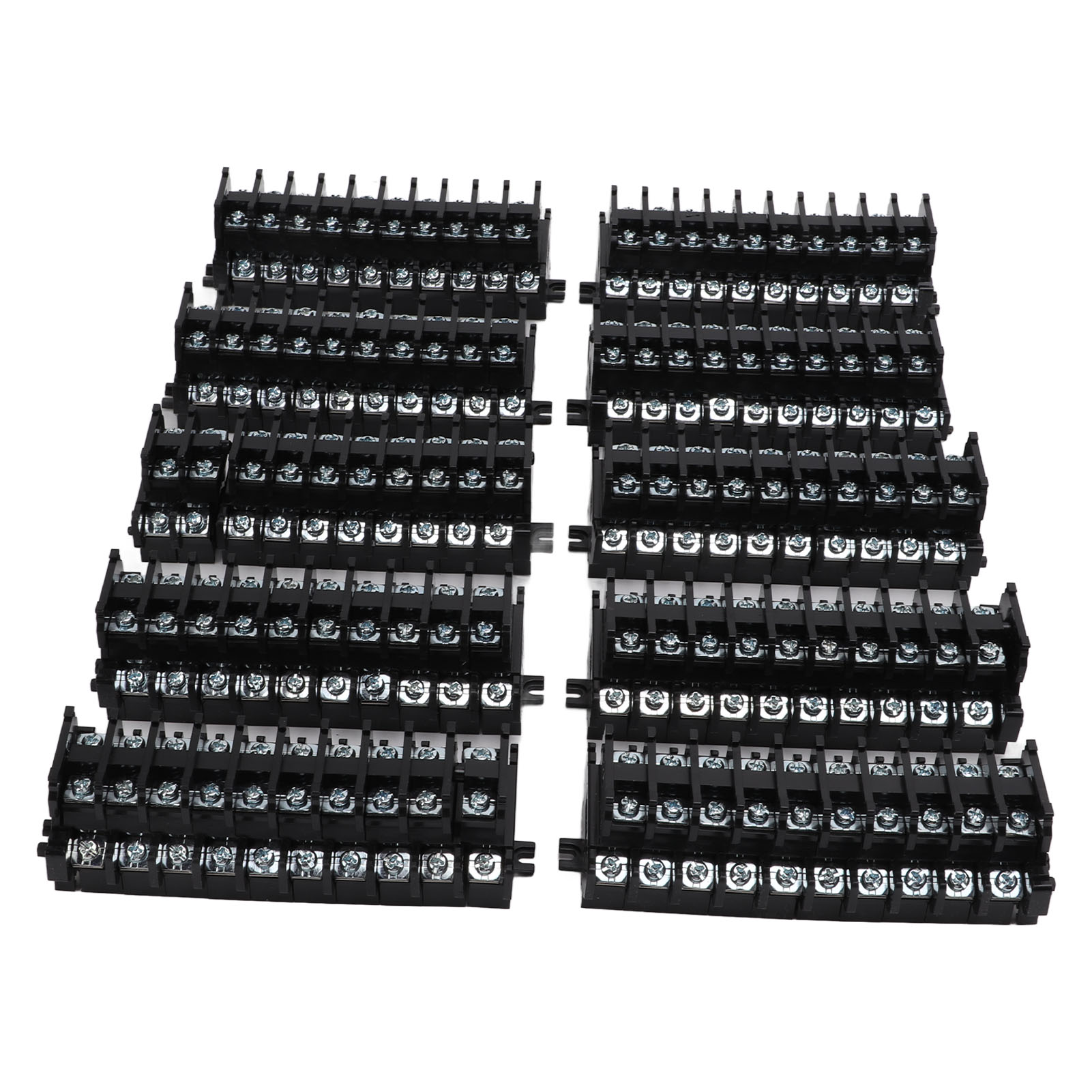 Din-schienen-klemmenblock 30 A 600 V, 100 Stück, Zweireihig, Tbd-30 Schraubanschluss, Schienenmontage