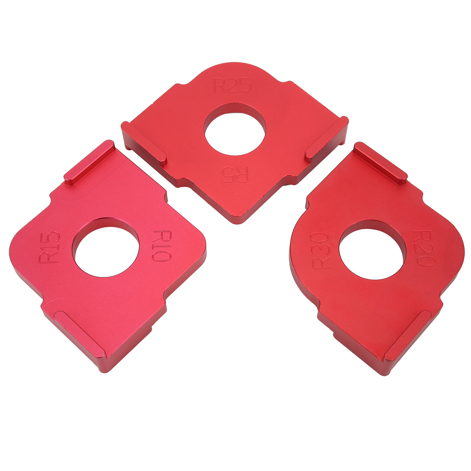 Set Mit 3 Frässchablonen Für Abgerundete Ecken (r5-r25, R10-r15, R20-r30), Fräsführung, Positionierhilfe, Abgerundete Ecken, Präzisionswerkzeug