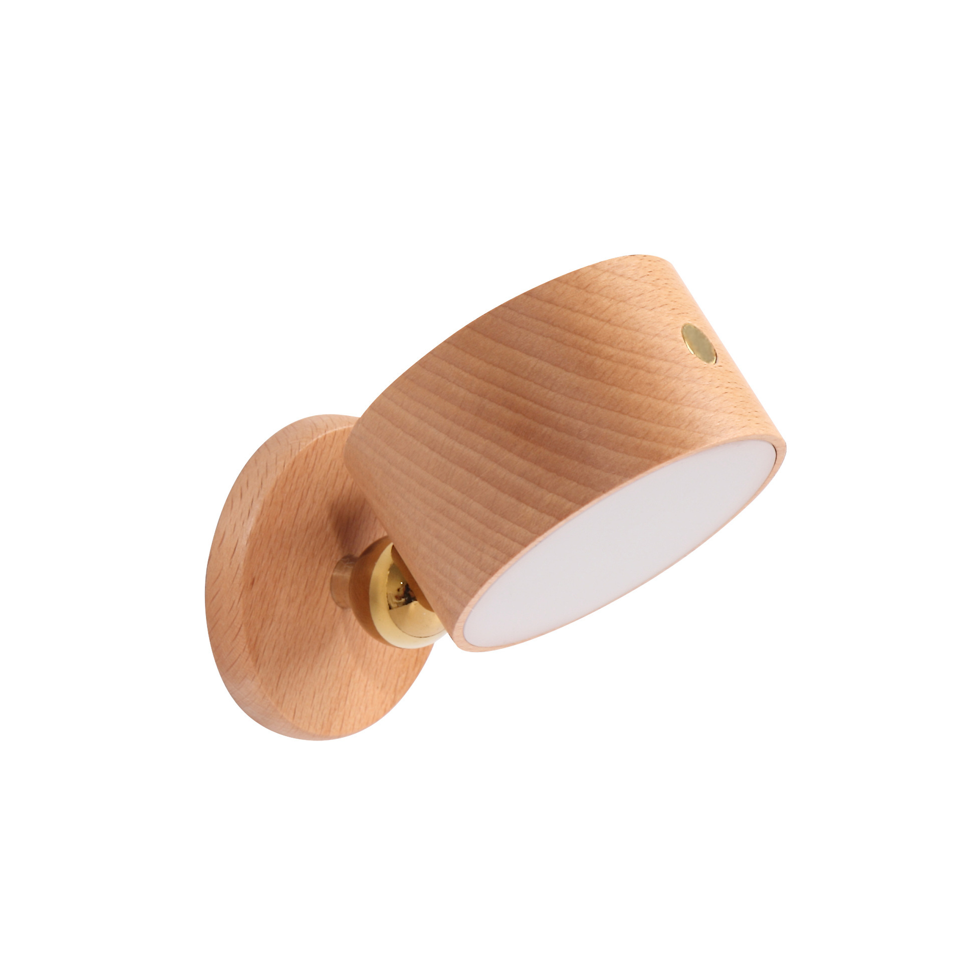 Drehbare Wandleuchte Aus Holz Für Den Nachttisch, 360° Verstellbare Wandleuchte Mit Touch-dimmer, Usb-c Wiederaufladbar, Magnetisches Design, Schlafzimmerdekoration Und Leseatmosphäre (buche)