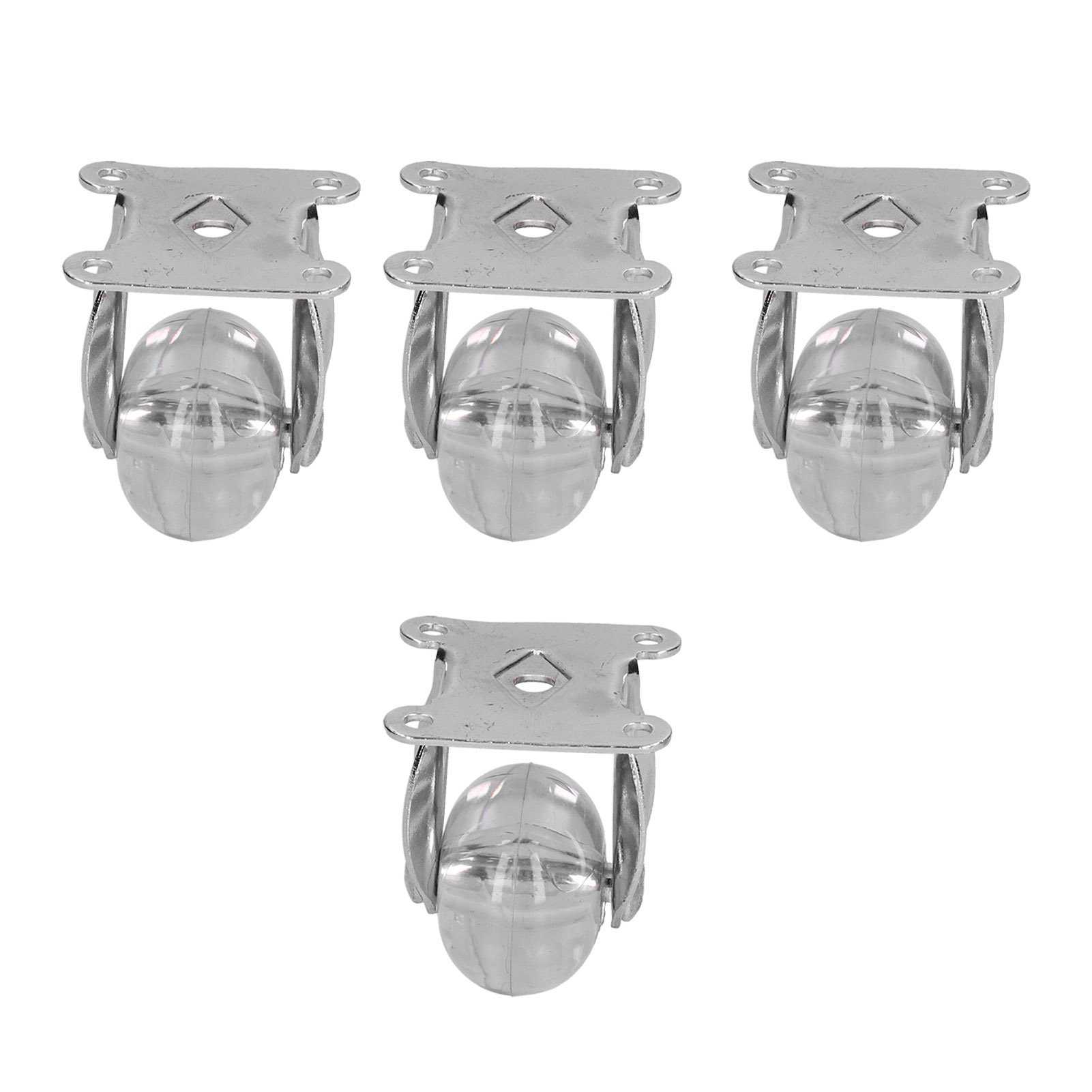 Set Mit 4 Industriellen Lenkrollen, Hochbelastbare, Transparente Polyurethanräder, Zubehör Zum Bewegen Von Möbeln Und Geräten