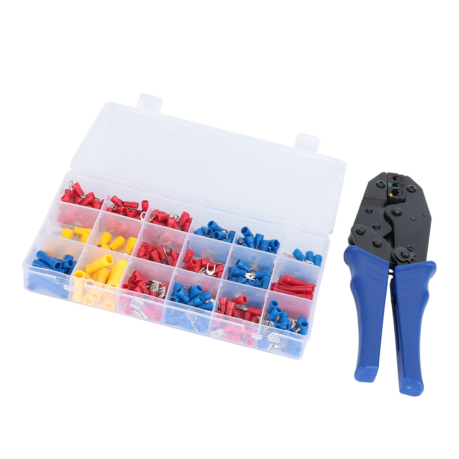 Packung Mit 300 Isolierten Elektrischen Kabelverbindern, Anschlussset Mit Crimpzange Und Aufbewahrungsbox