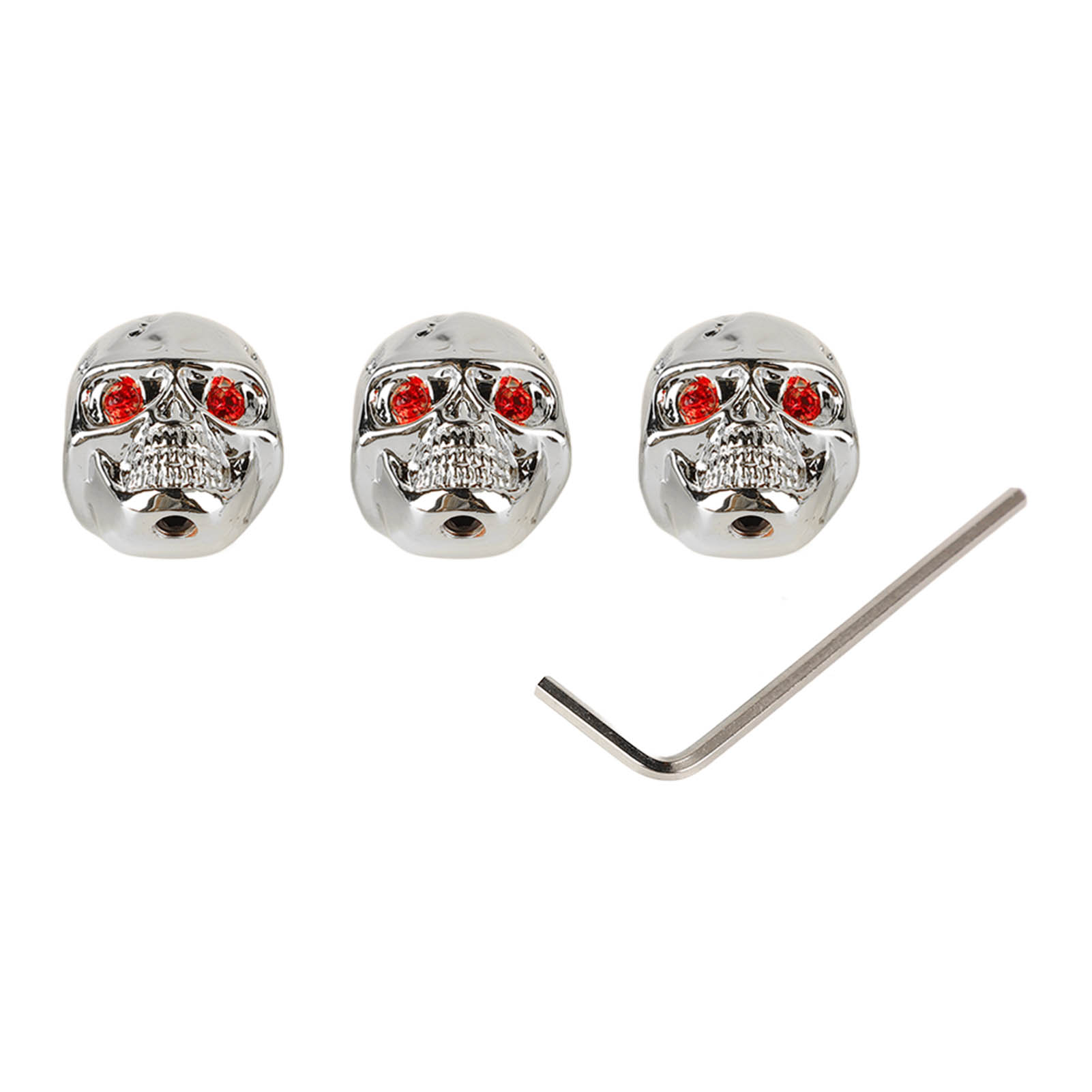 Set Mit 3 E-gitarrenknöpfen, Totenkopf-design Aus Metall, Lautstärke, Klang, Kopfplatte, Kappe, Bass, Ersatzteil, Gd303, Chrom