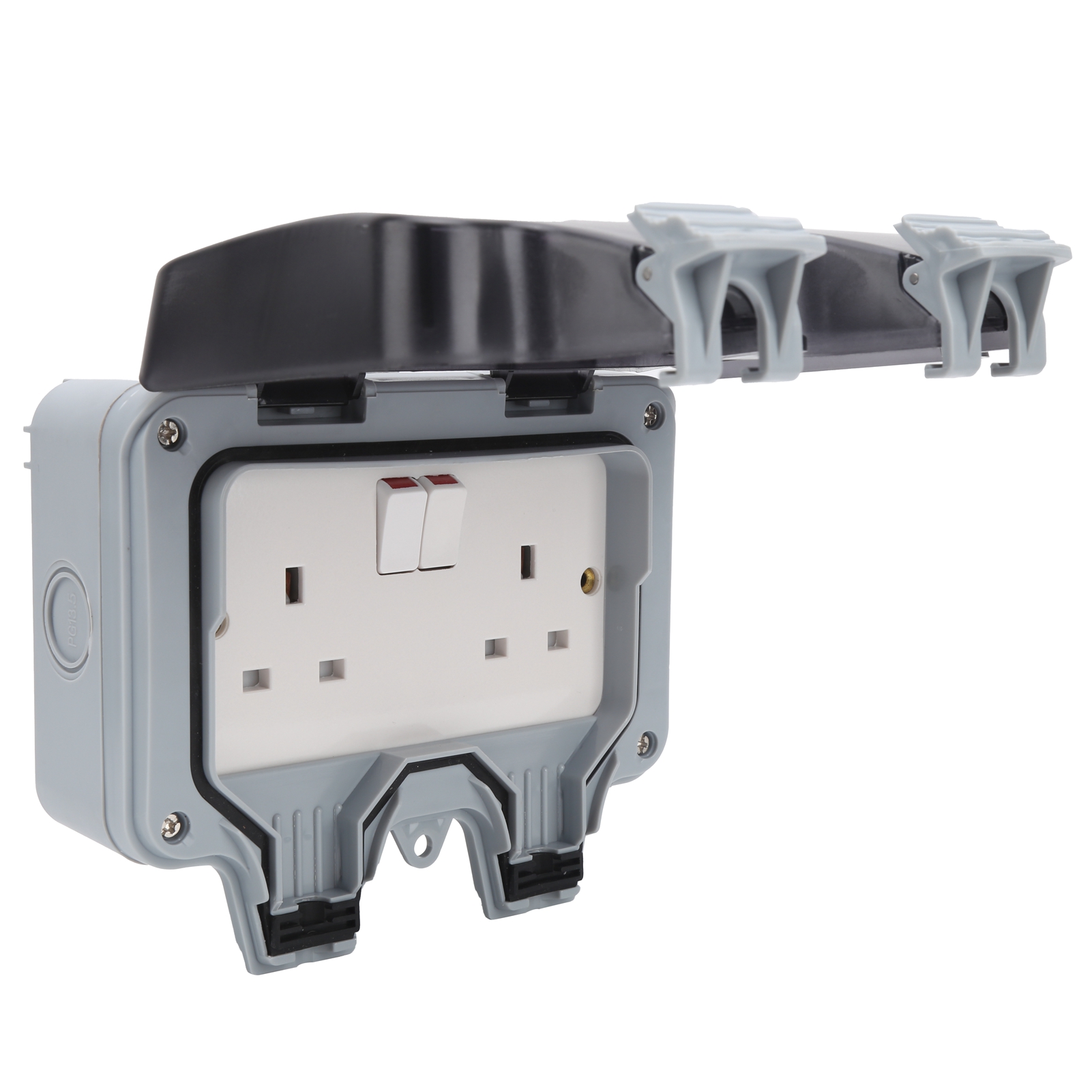 Wasserdichte Außenwanddose/regenfeste Elektrische Komponenten/uk-stecker 220 V