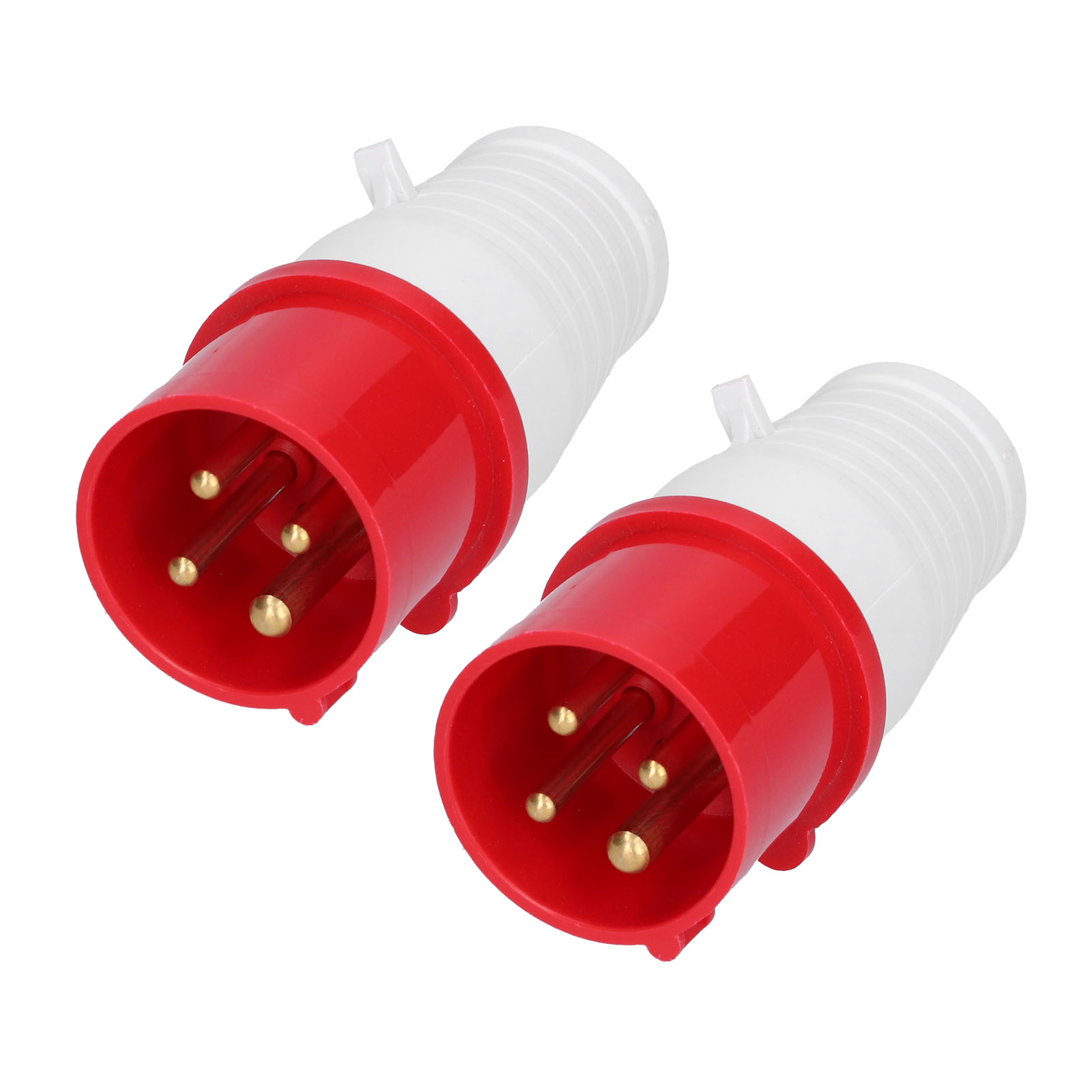 Zweiteiliger Wasserdichter Industriestecker, 4-poliger 3-phasen-rundstecker 3p+e Ip44 380v–415v 16a