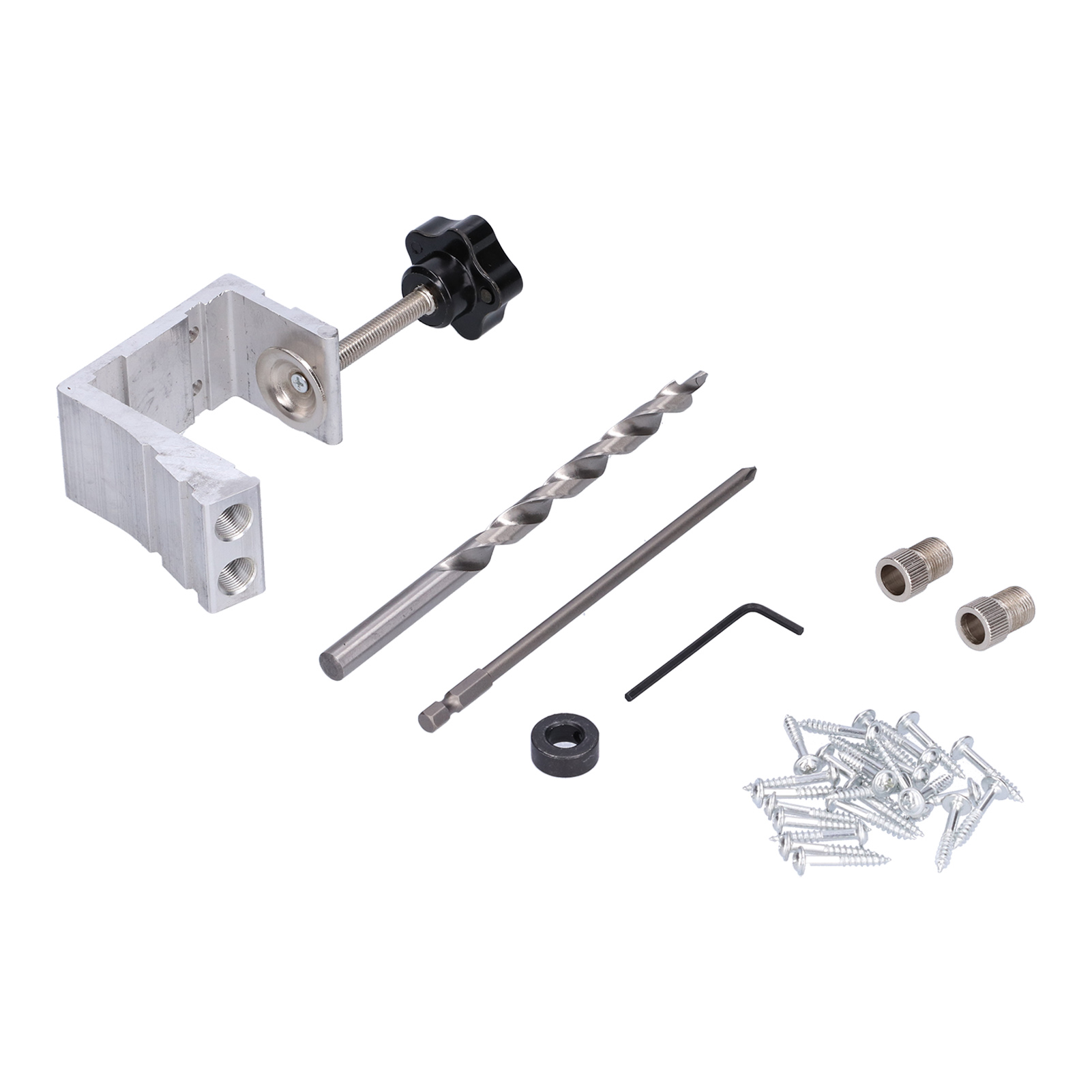 49-teiliges 9-mm-holzbohrer-positionierset, 15°-stempel, Robuste Aluminiumlegierung