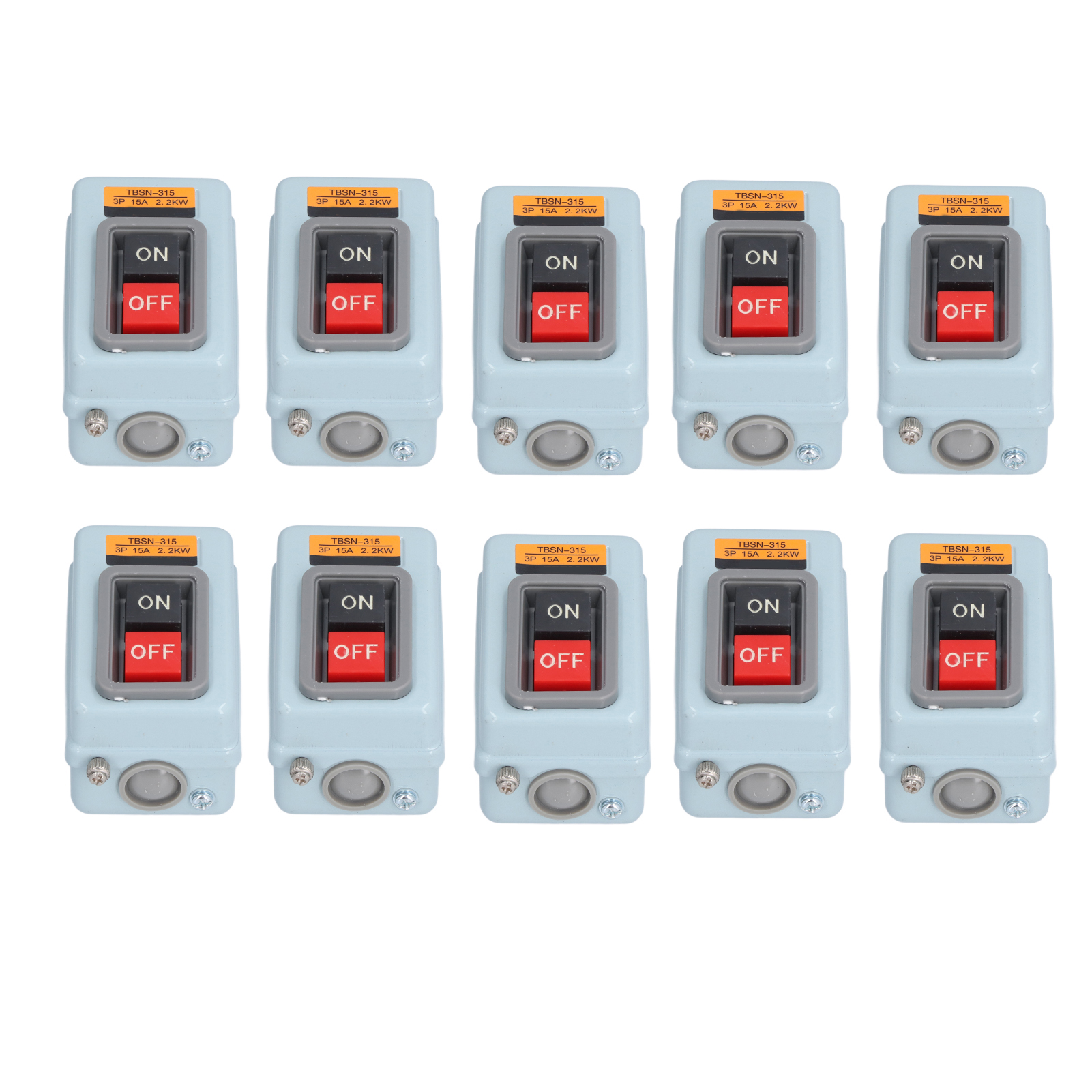 Tbsn-315 380v 15a 3-phasiger 2-positionen-starttaster, Motorsteuerstation, 10er-packung