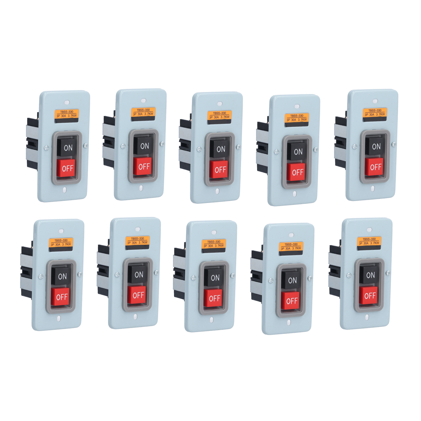 Drucktaster, 10 Stück, 3-phasen-ein/aus-steuerkasten, 380 V, 30 A, Tbss-330