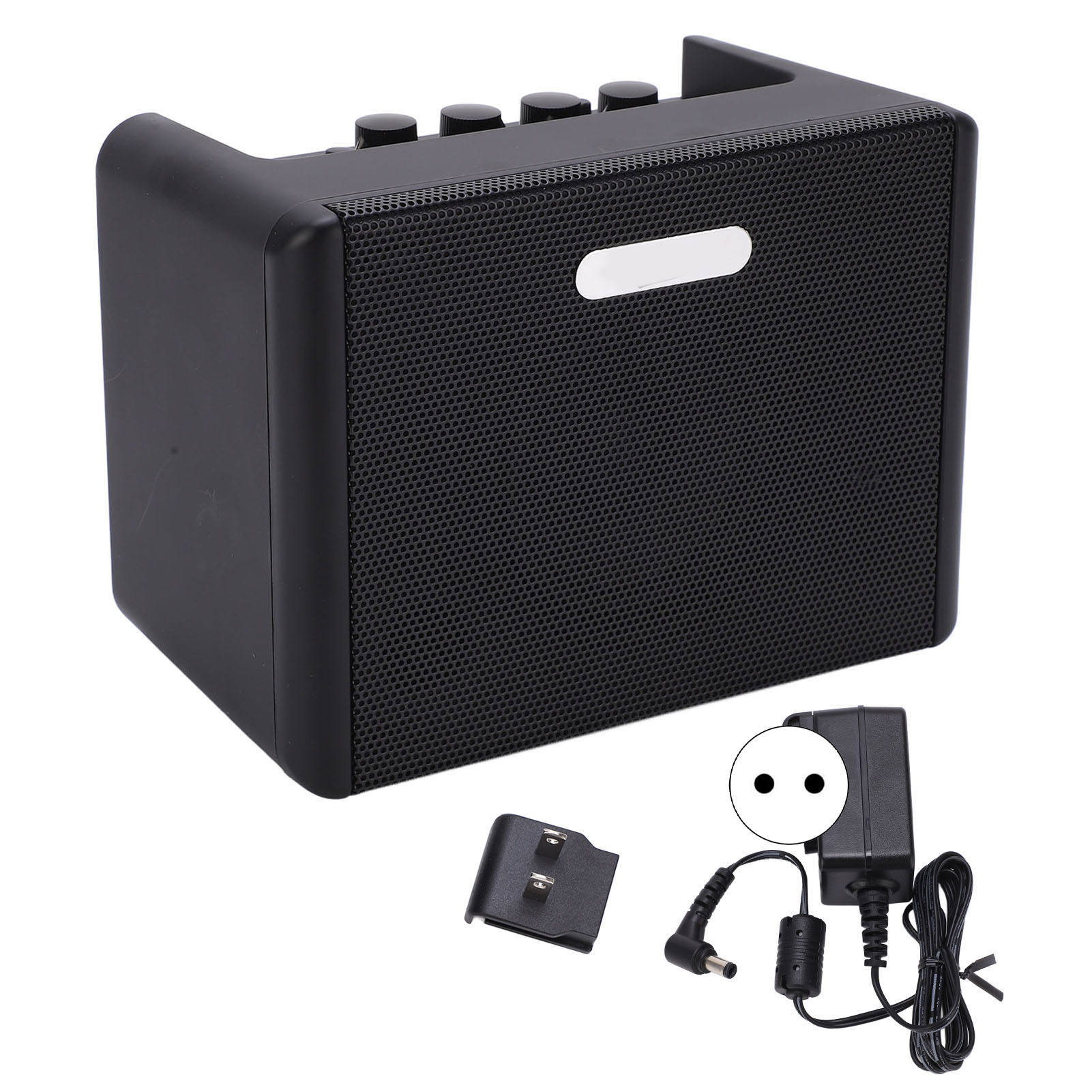 Mini-gitarrenverstärker Mit 2 Kanälen, Distortion Und Tape-delay, Tragbar, Praktisch, Eu-stecker 100–240 V