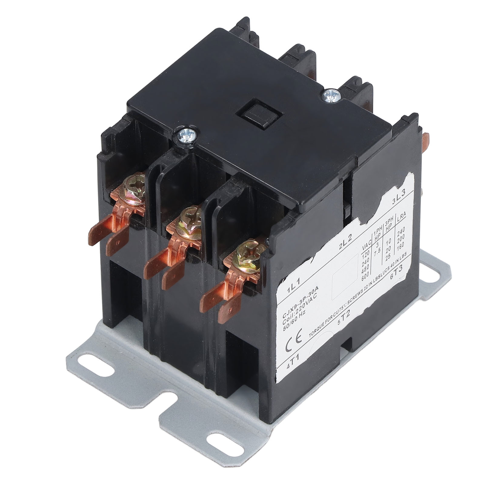 Hochleistungs-wechselstromschütz Aus Pa66-kunststoff Für Kondensatoren Von Klimaanlagen, 3-polig, 220 V, 50/60 Hz