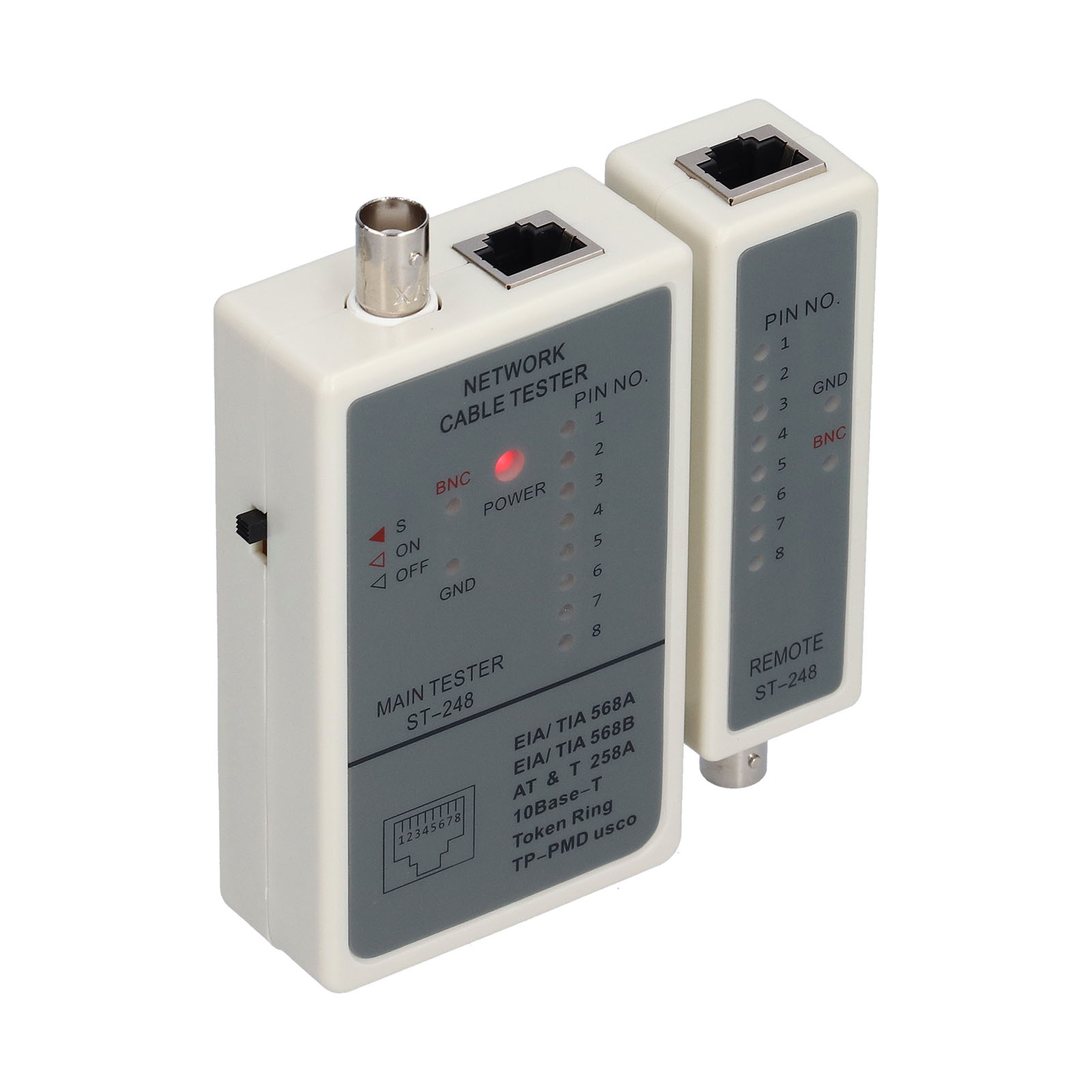 248 Kabeltester, Automatischer Rj45-, Rj12- Und Rj11-detektor, Netzwerkkabel-locator, 9-v-dc-diagnosegerät
