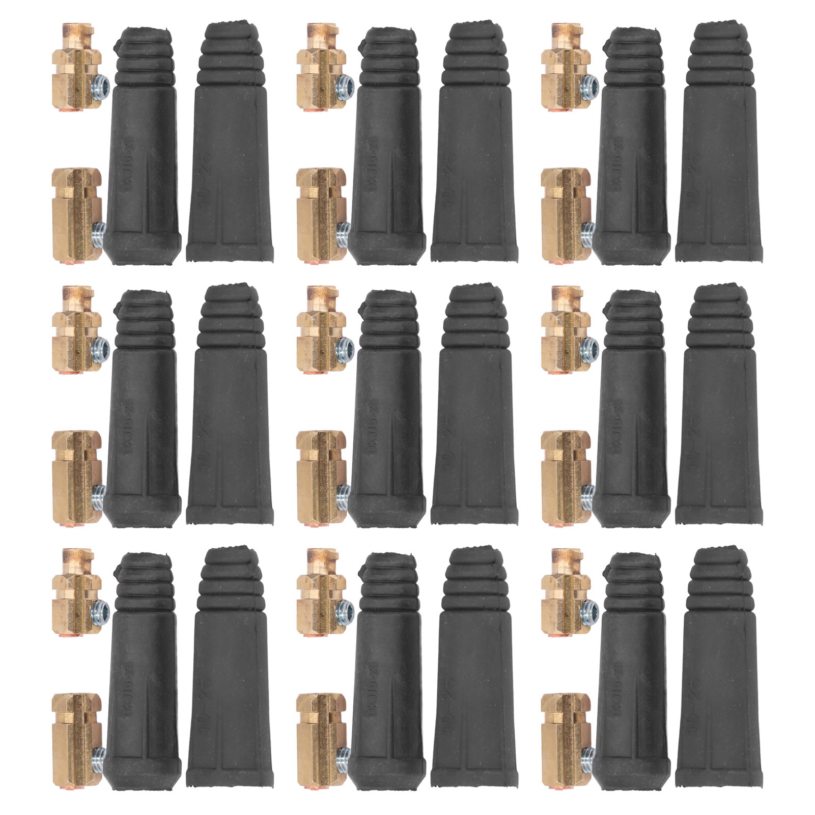 Packung Mit 10 Schweißkabelverbindern, Gummi- Und Messingstecker, Schnellanschluss Für Europäische Schweißgeräte