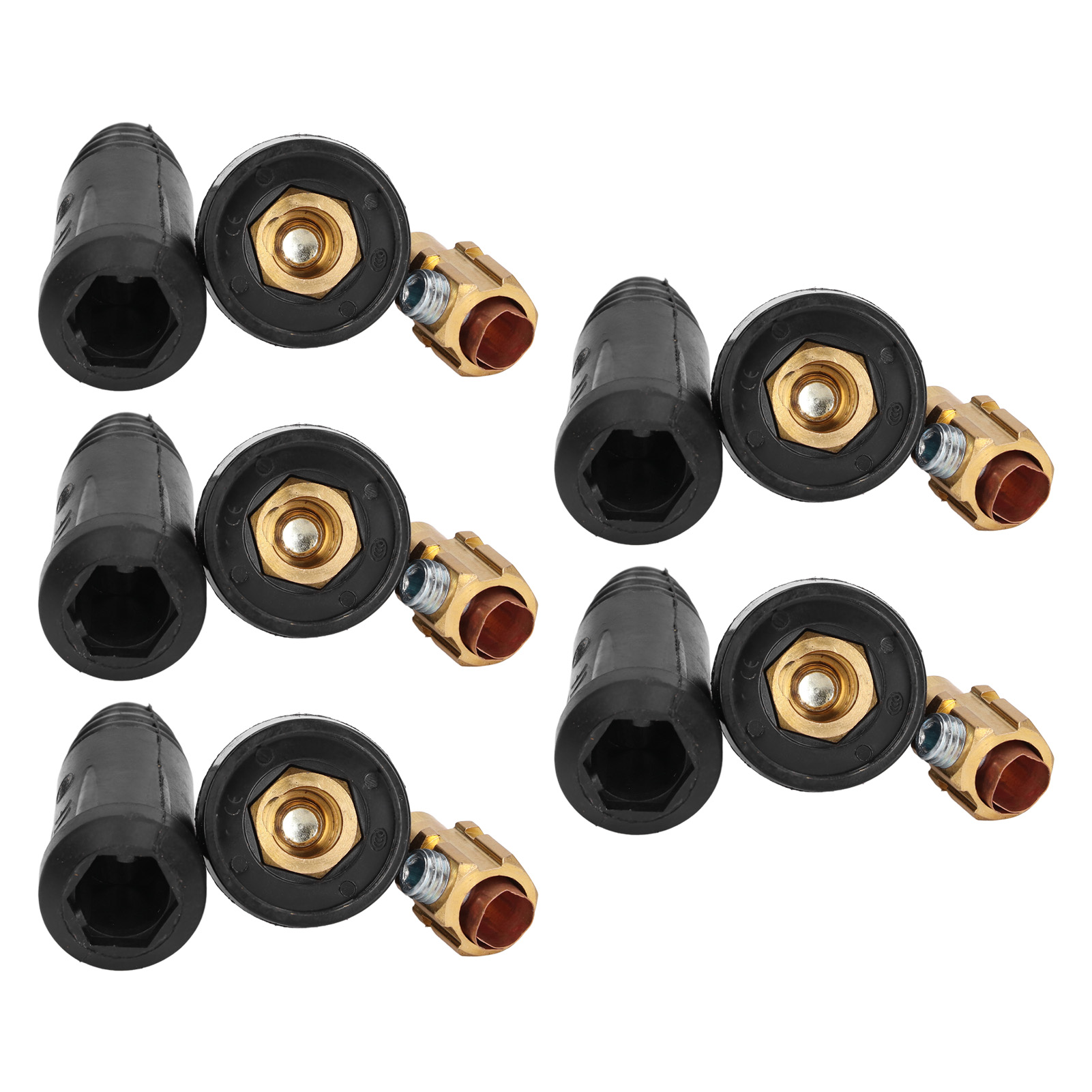 Set Mit 5 Schnellanschluss-schweißkabelverbindern, Europäischer Stecker Und Buchse 200-315a Für Maschinen