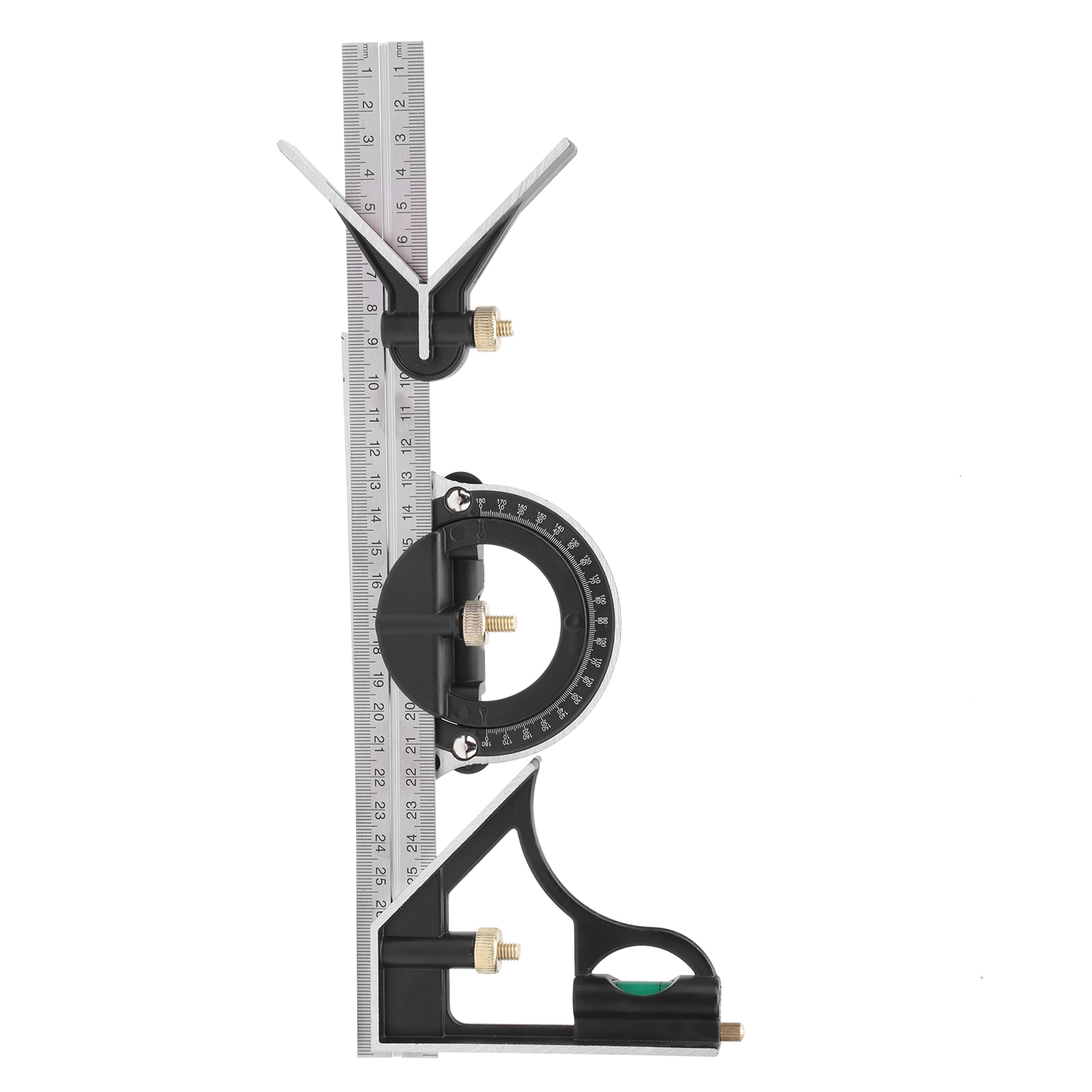 300 Mm Multifunktions-kombinationswinkel Aus Edelstahl, Präziser Winkelmesser, Professionelles Messlineal.