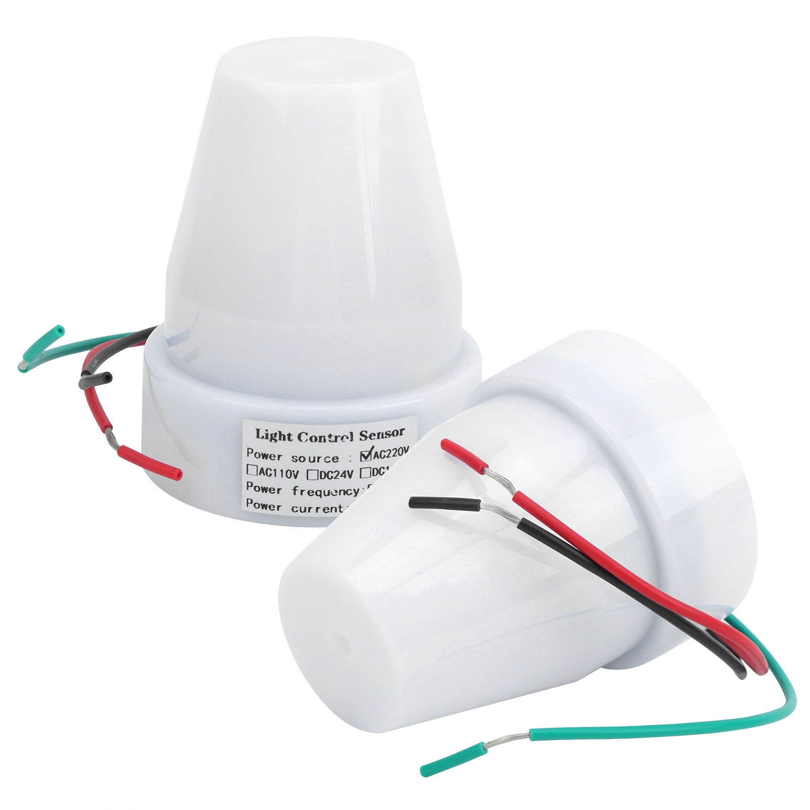 2er-packung Ac220v 10a Dämmerungsschalter, Einstellbarer Automatischer Fotoelektrischer Regler Für Beleuchtung