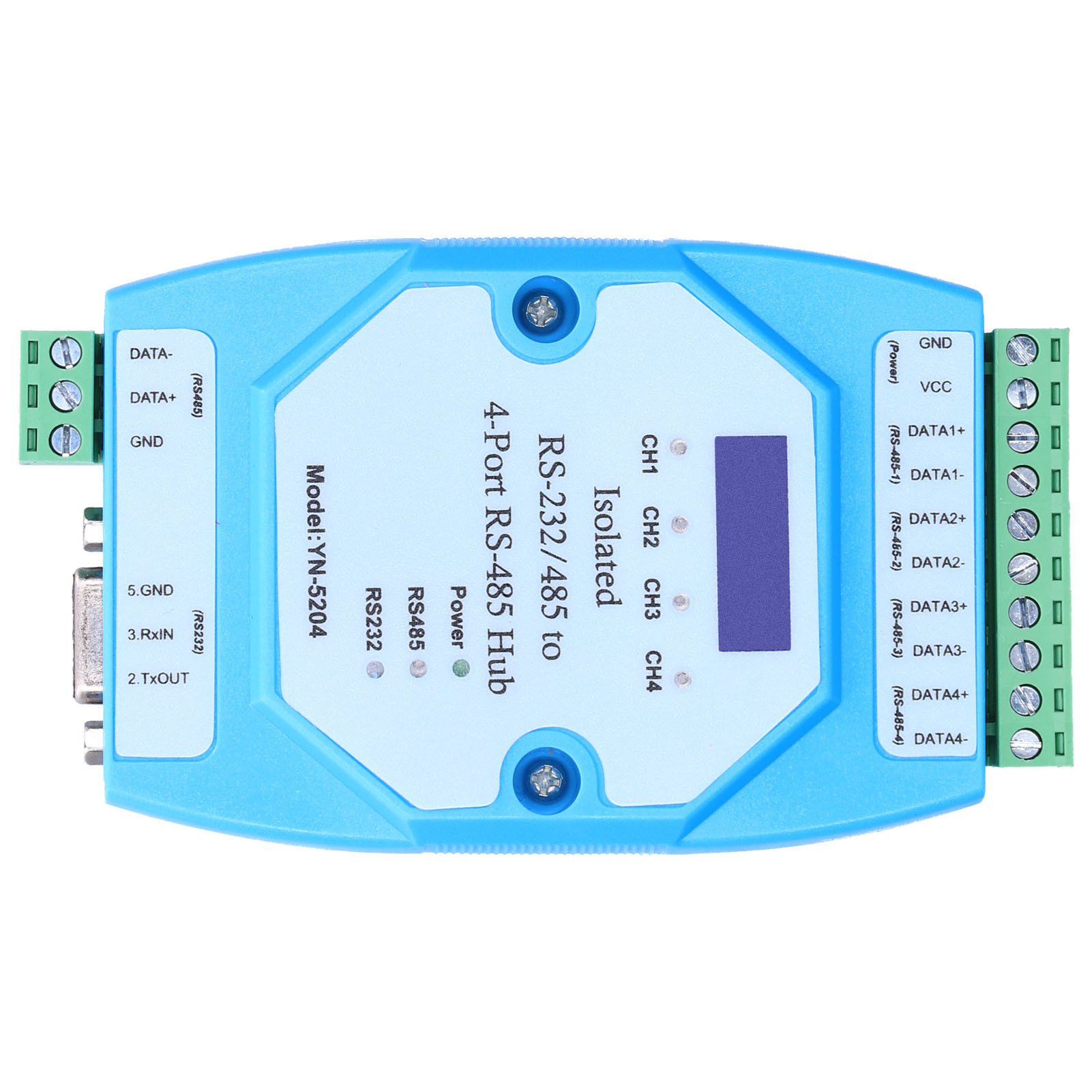 4-port-rs485-hub Mit Optischer Trennung, Automatischer Erkennung, Schneller Übertragung Und Bandbreitenzuweisung