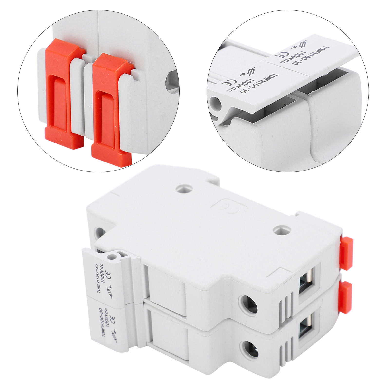 2-poliger Sicherungshalter, Din-schiene, Elektrische Verteilung, Towfh1dc 1000vdc 2p3a