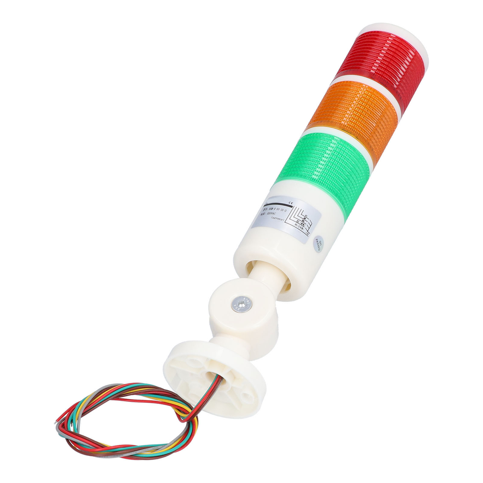 Berm Leuchtturm Mit 3 Led-farben, Faltbare, Permanente Beschilderung Mit Akustischem Warnsystem, 220-v-wechselstromversorgung