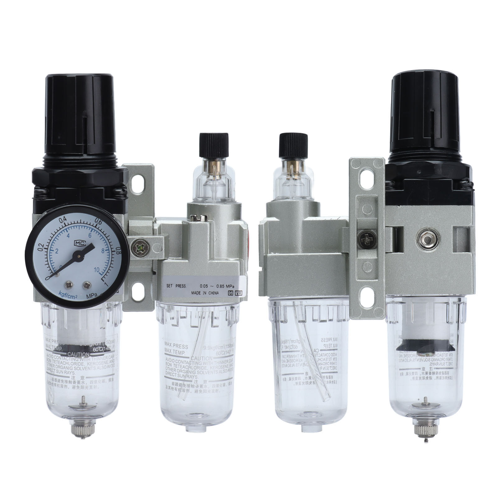 Wasser- Und Ölabscheider Für Druckluft, Druckreglerfilter Mit Manometer, 0,05–0,85 Mpa, G3/4-anschluss