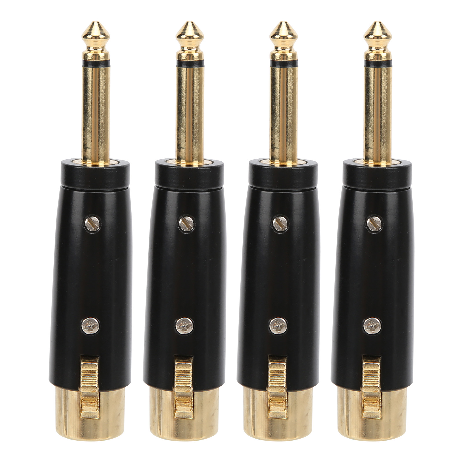 4er-pack Xlr-audioadapter, Metallkonverter, 6,35-mm-mono-stecker Auf -buchse, Lz1167g