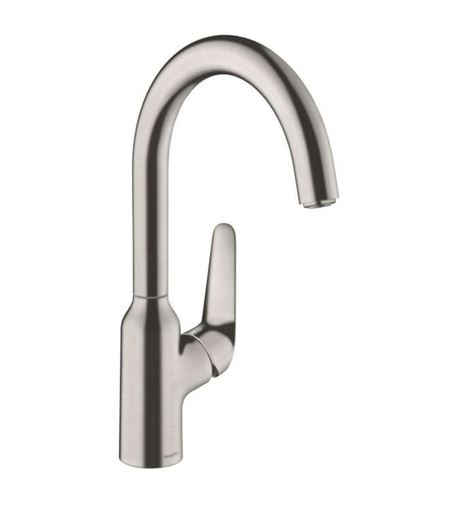 hansgrohe Spültisch-Einhebelmischer 220 Focus M42 1jet, Edelstahl-Optik