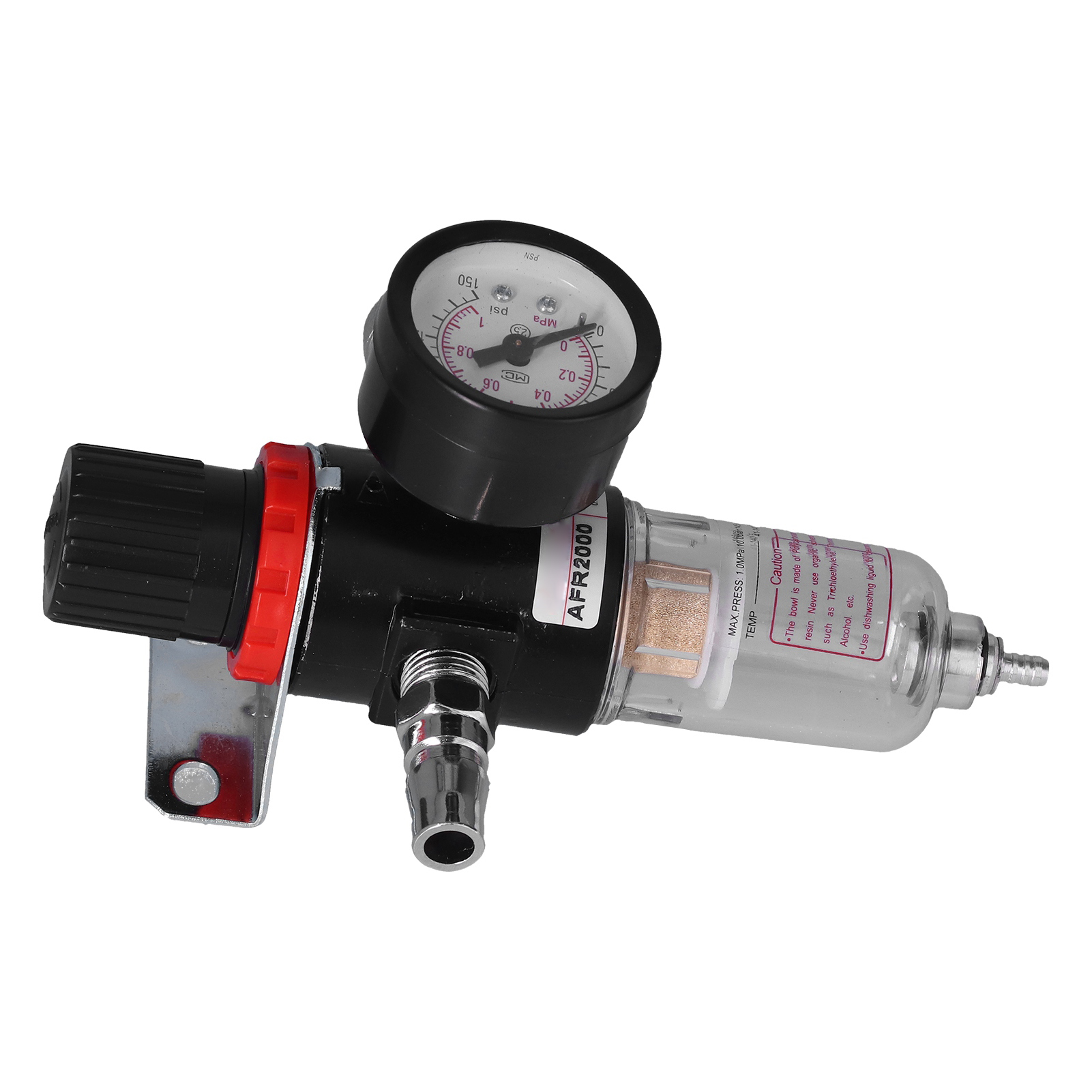 1/4-zoll-luftkompressor-öl- Und Wasserabscheider Mit Druckregler Und Manometer