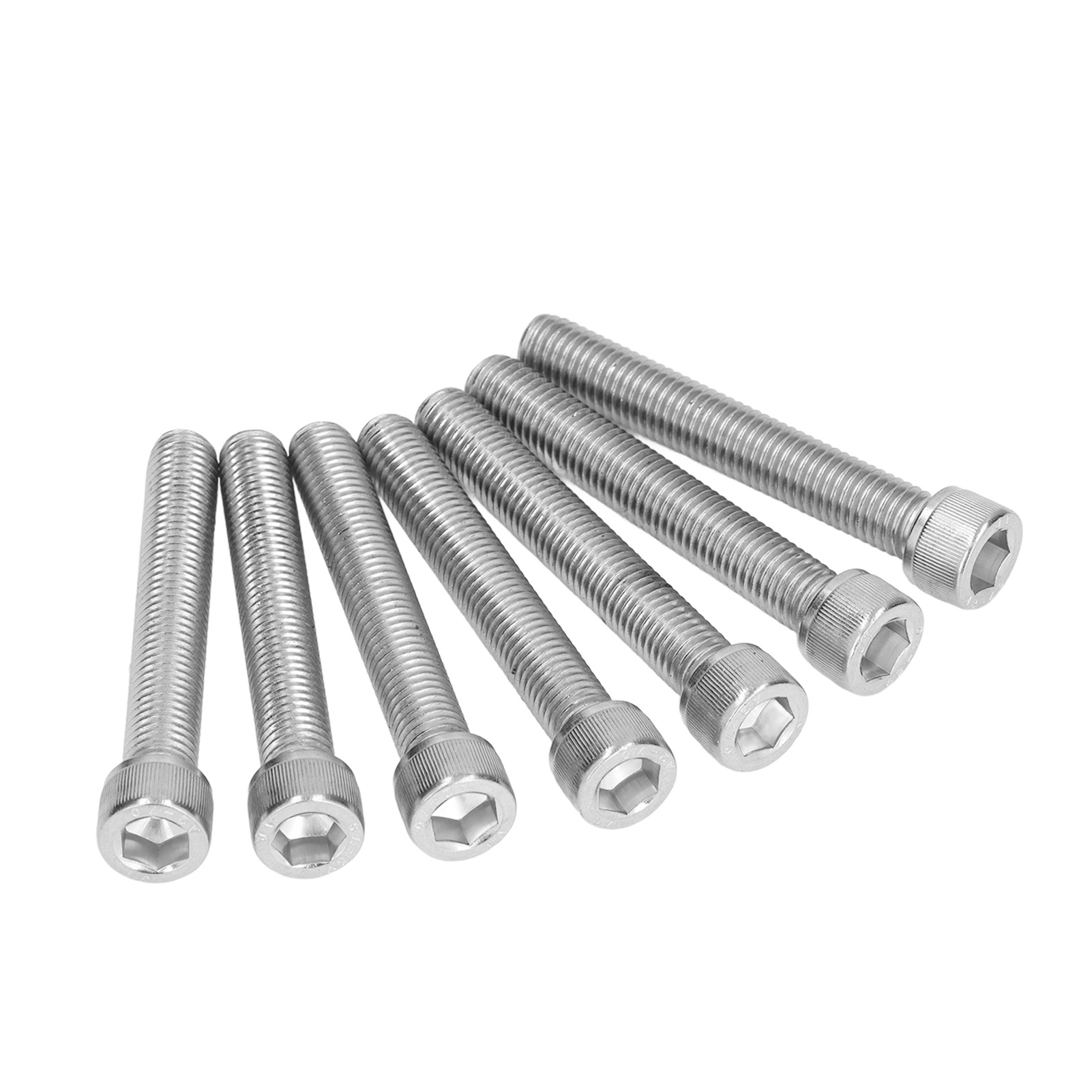 Packung Mit 20 Innensechskantschrauben, Grobgewinde, Edelstahl A2-70, M12x1,75 Din 912, Länge 70 Mm.