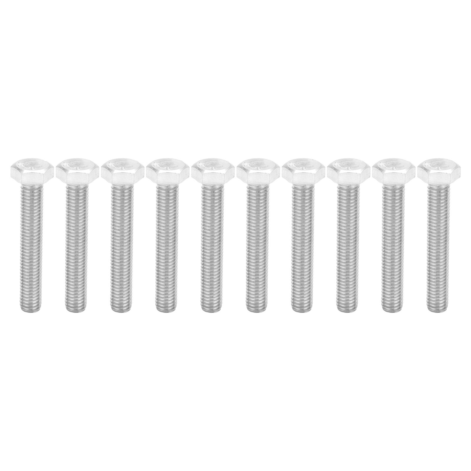 Packung Mit 10 Hochfesten M8x50 Sechskantschrauben Aus Edelstahl 304