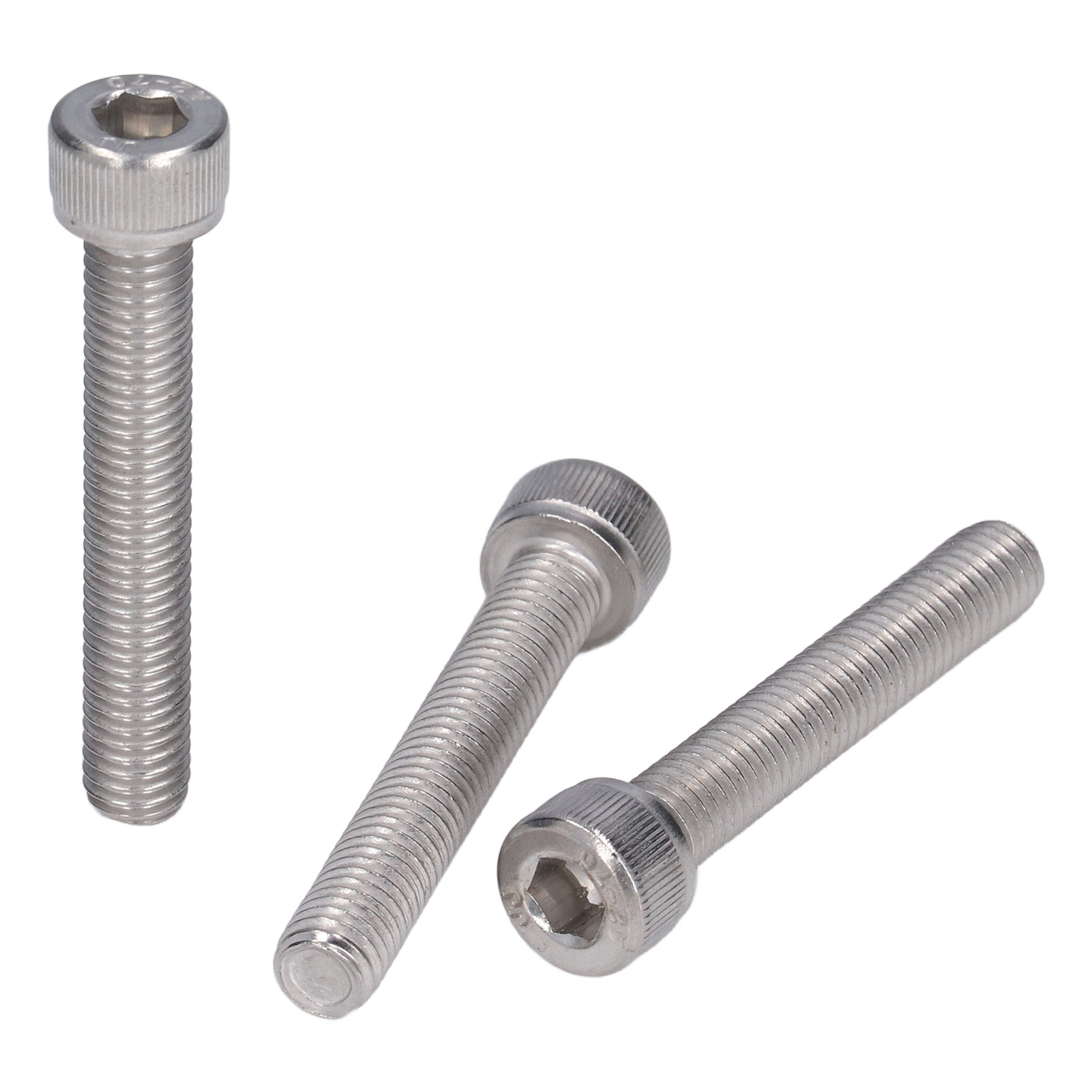 Packung Mit 50 Innensechskantschrauben, Grobgewinde, Edelstahl A2-70, M8x1,25 Din 912, 60 Mm Länge