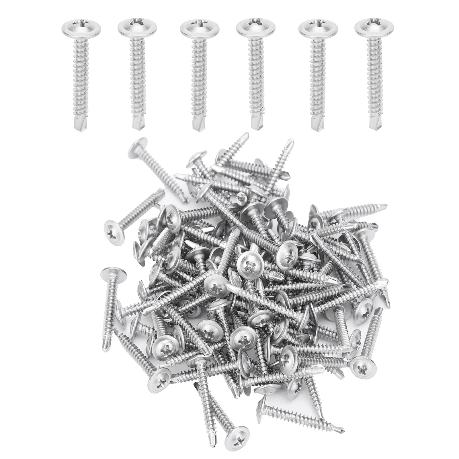Selbstbohrende Kreuzschlitzschrauben Aus Edelstahl 410, M4,2 X 32 Mm, 500 Stück, Professionelles Befestigungsset