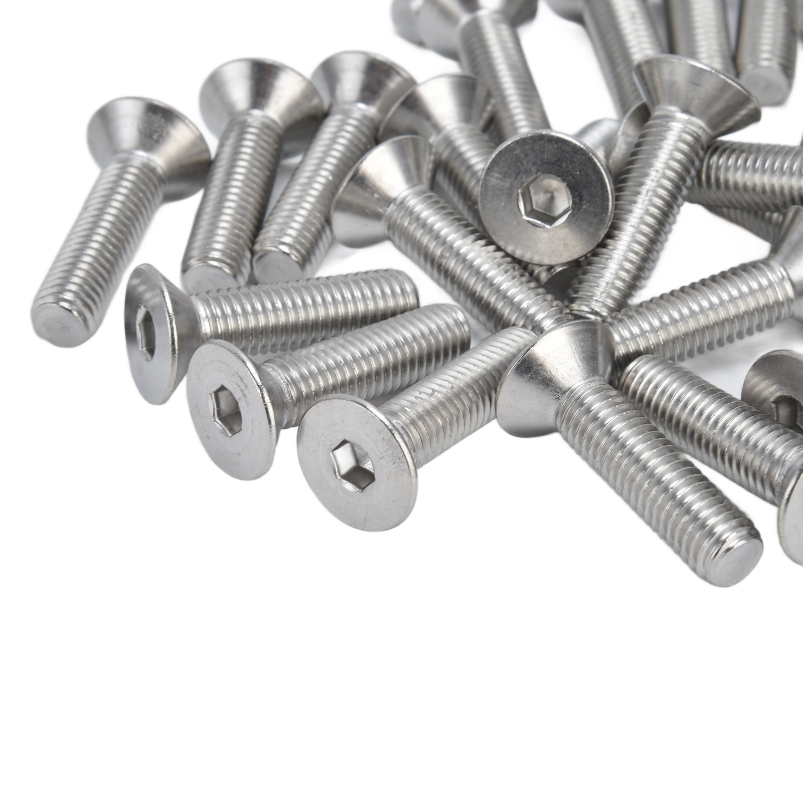 30 M10-senkkopfschrauben Mit Innensechskant, 10 Mm, Edelstahl A2, M10x40-industriebefestigungsschrauben