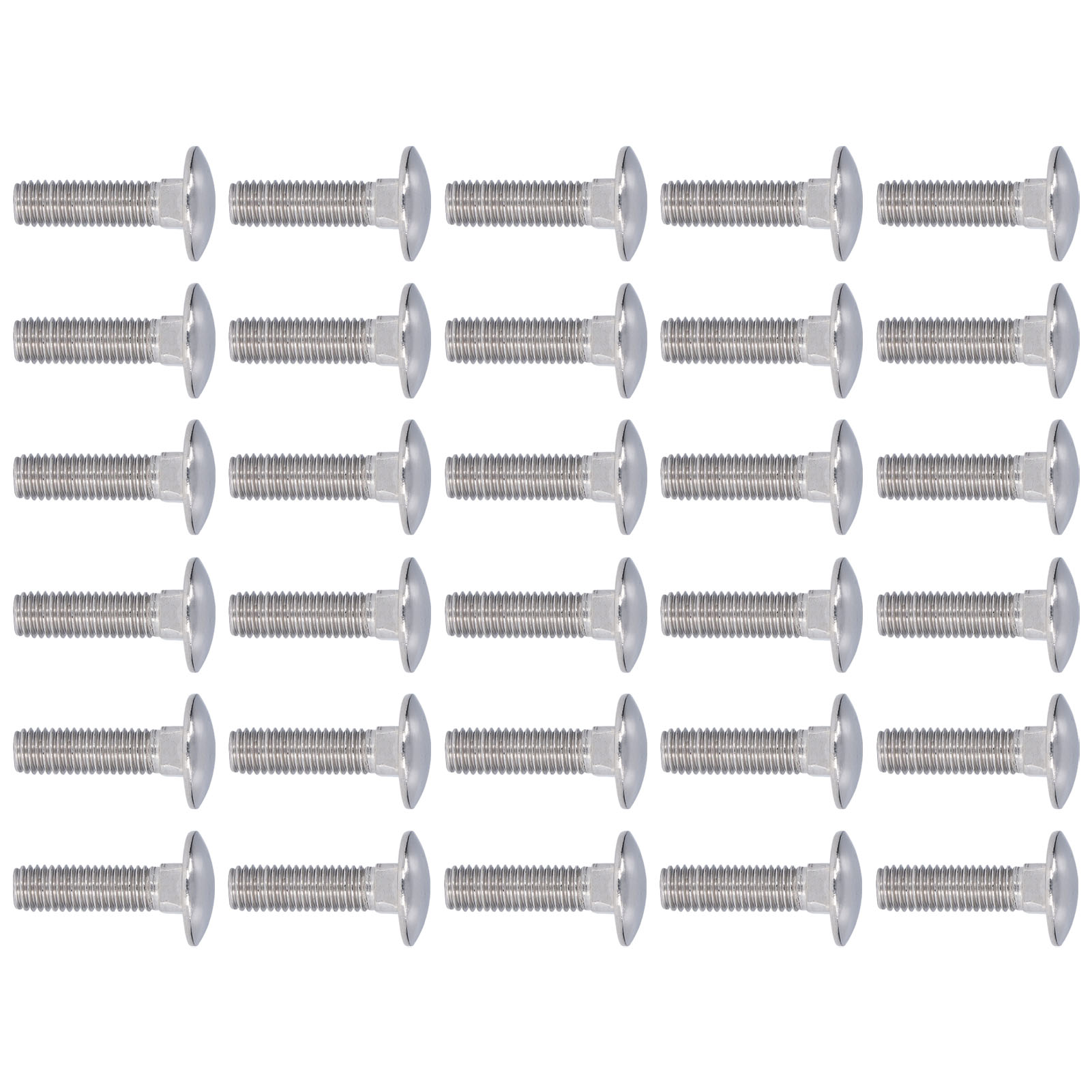 Packung Mit 30 M10x35 Linsenkopfschrauben Aus Edelstahl A2-70, Vierkanthals, Für Industriemaschinen Und -geräte